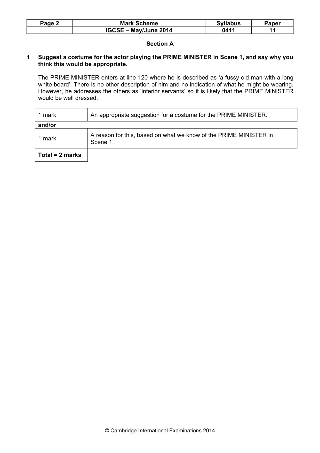 Mark scheme, page 2 of 17