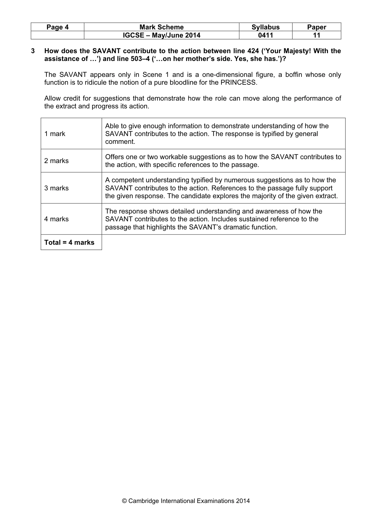 Mark scheme, page 4 of 17
