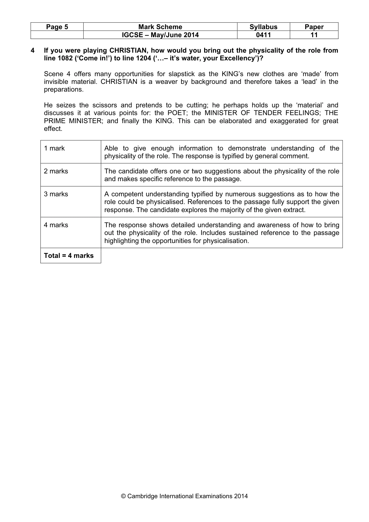 Mark scheme, page 5 of 17
