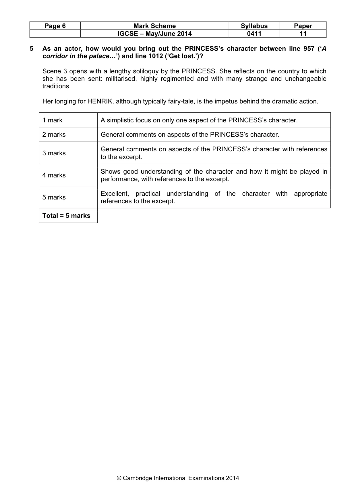 Mark scheme, page 6 of 17