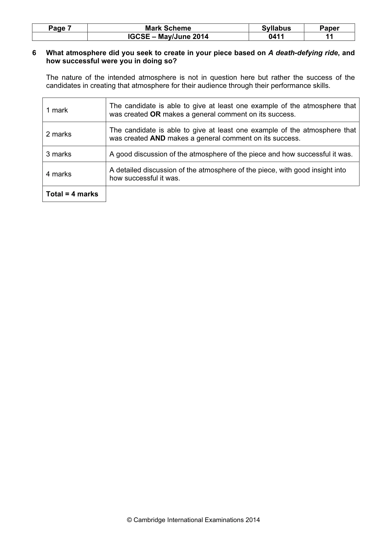 Mark scheme, page 7 of 17