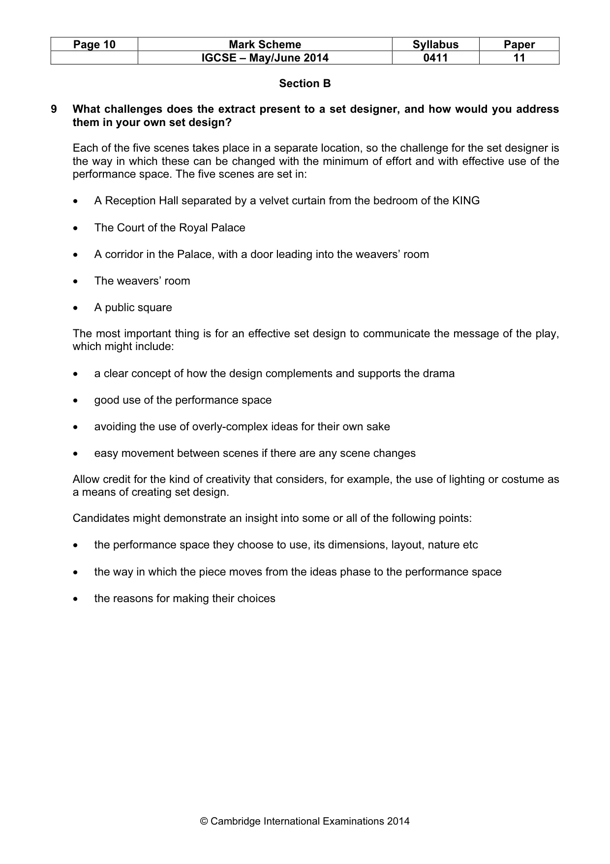Mark scheme, page 10 of 17