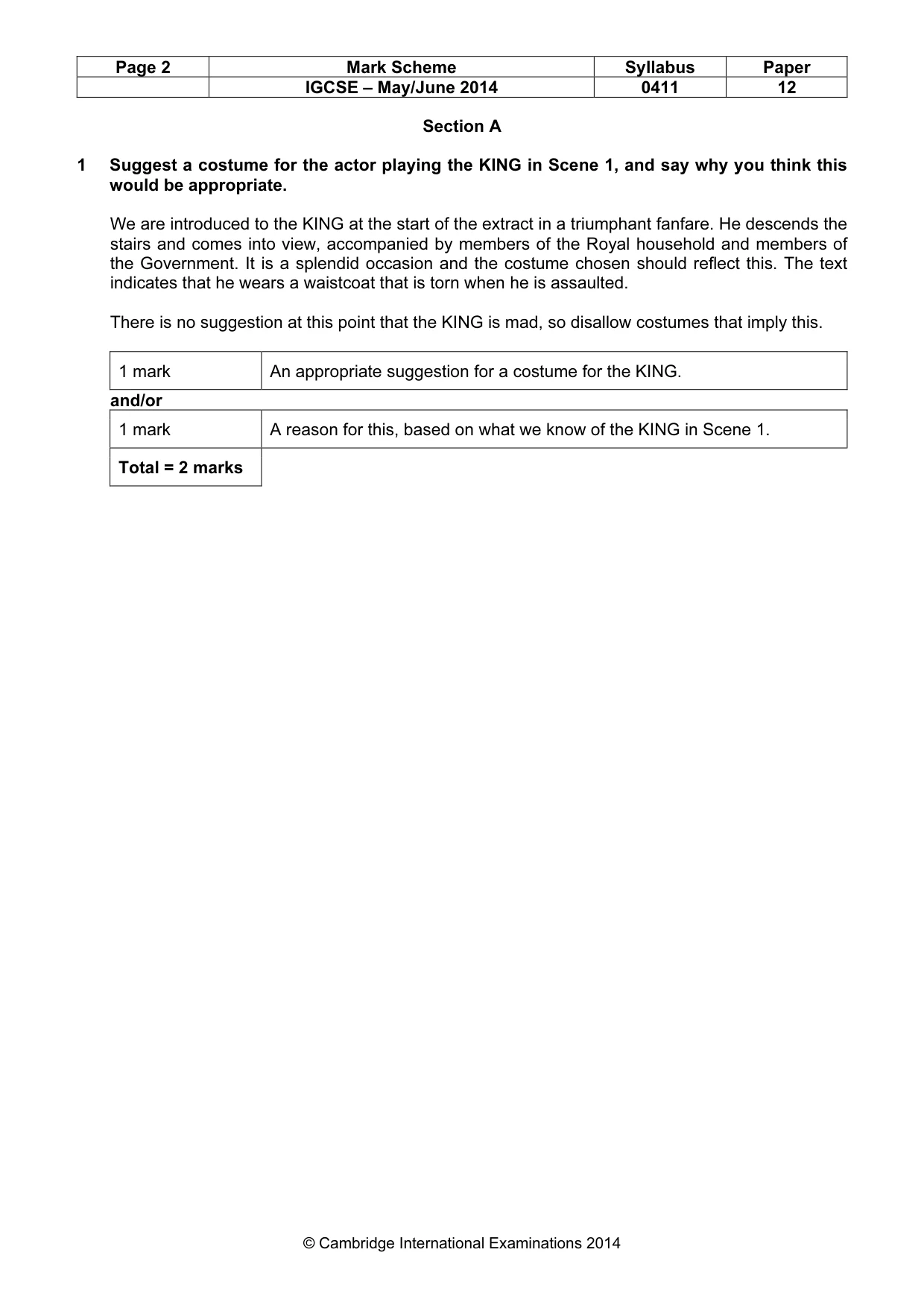 Mark scheme, page 2 of 21