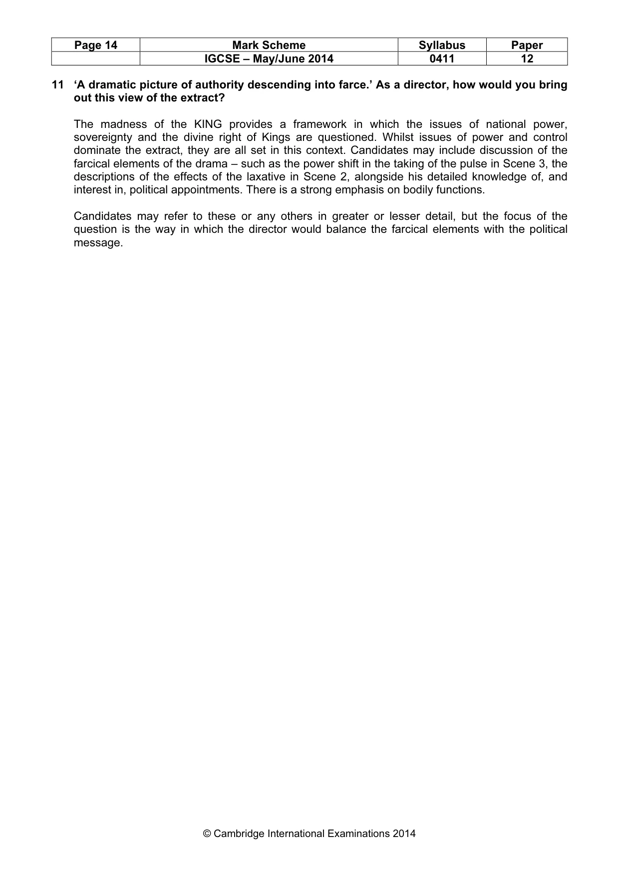Mark scheme, page 14 of 21