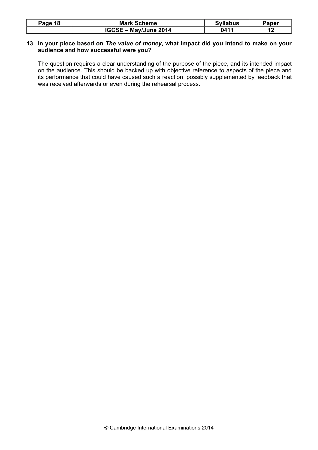 Mark scheme, page 18 of 21