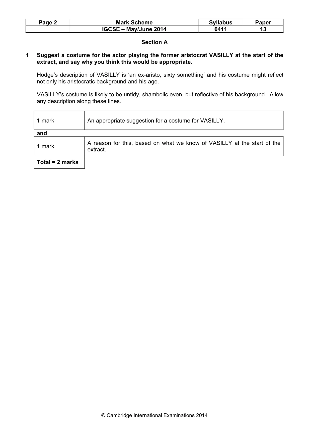 Mark scheme, page 2 of 20