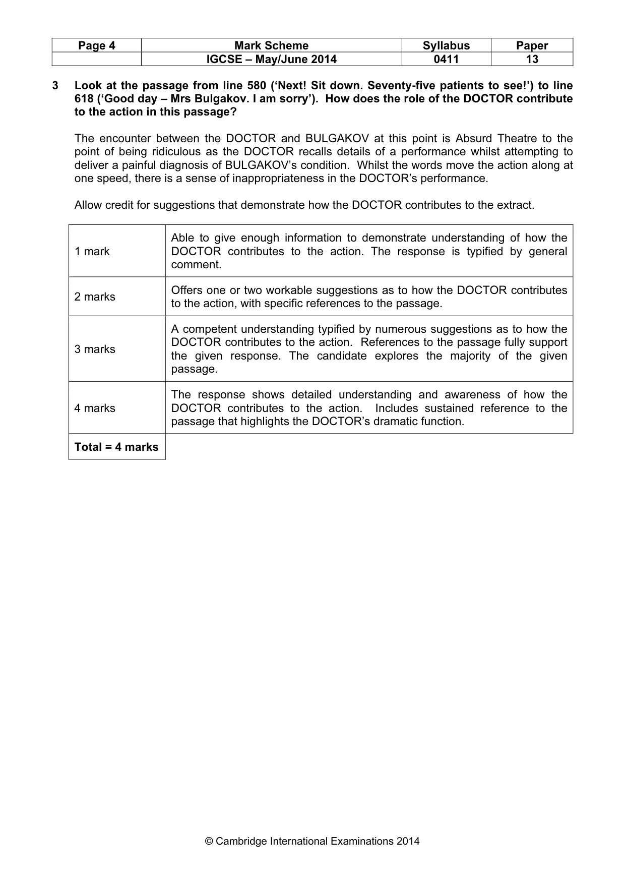 Mark scheme, page 4 of 20