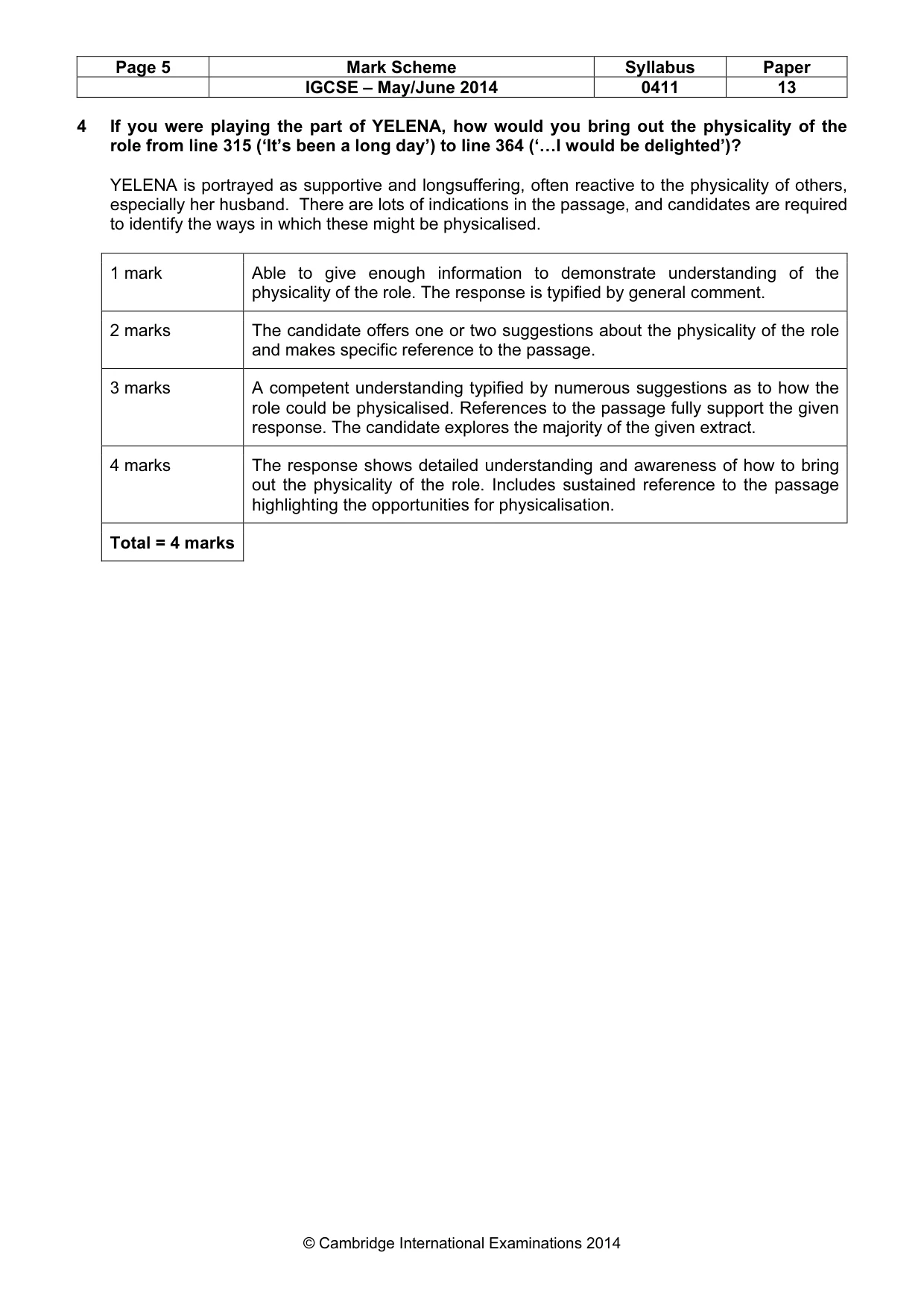 Mark scheme, page 5 of 20