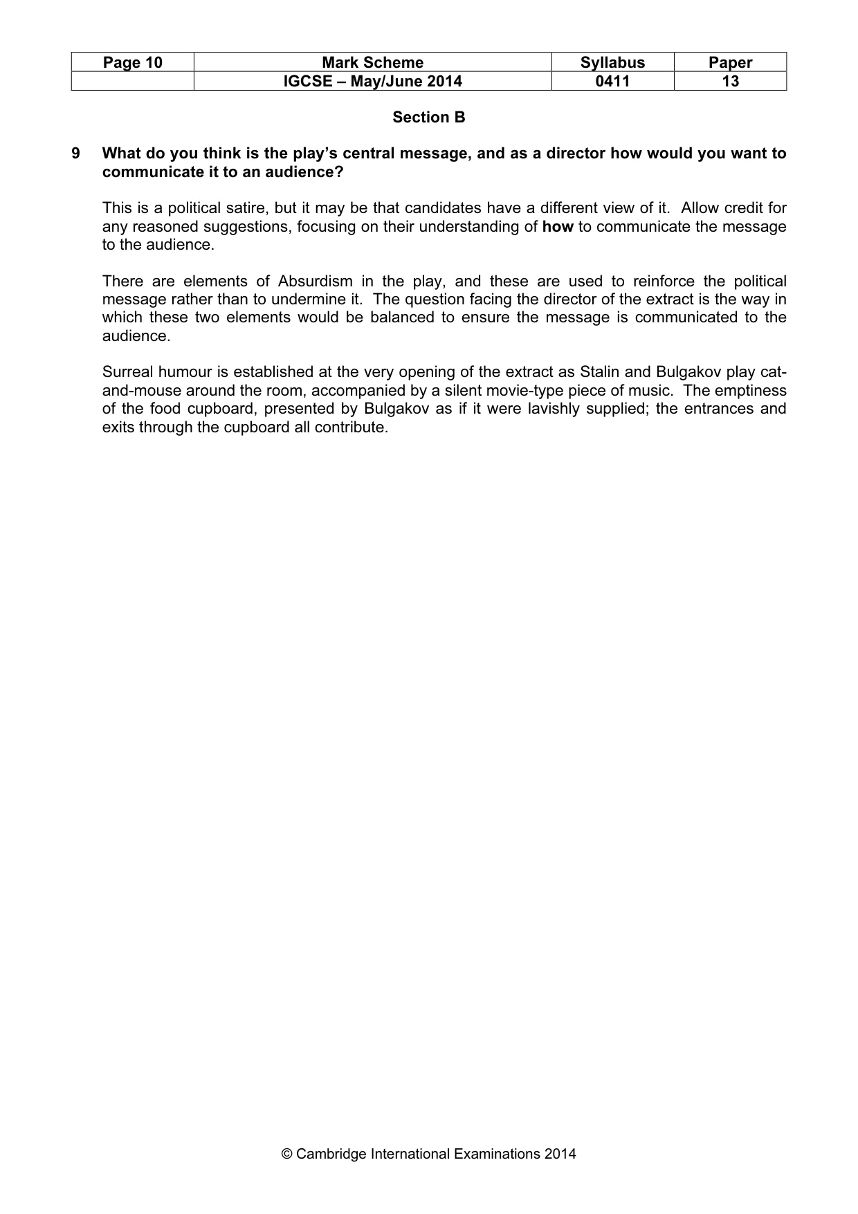 Mark scheme, page 10 of 20
