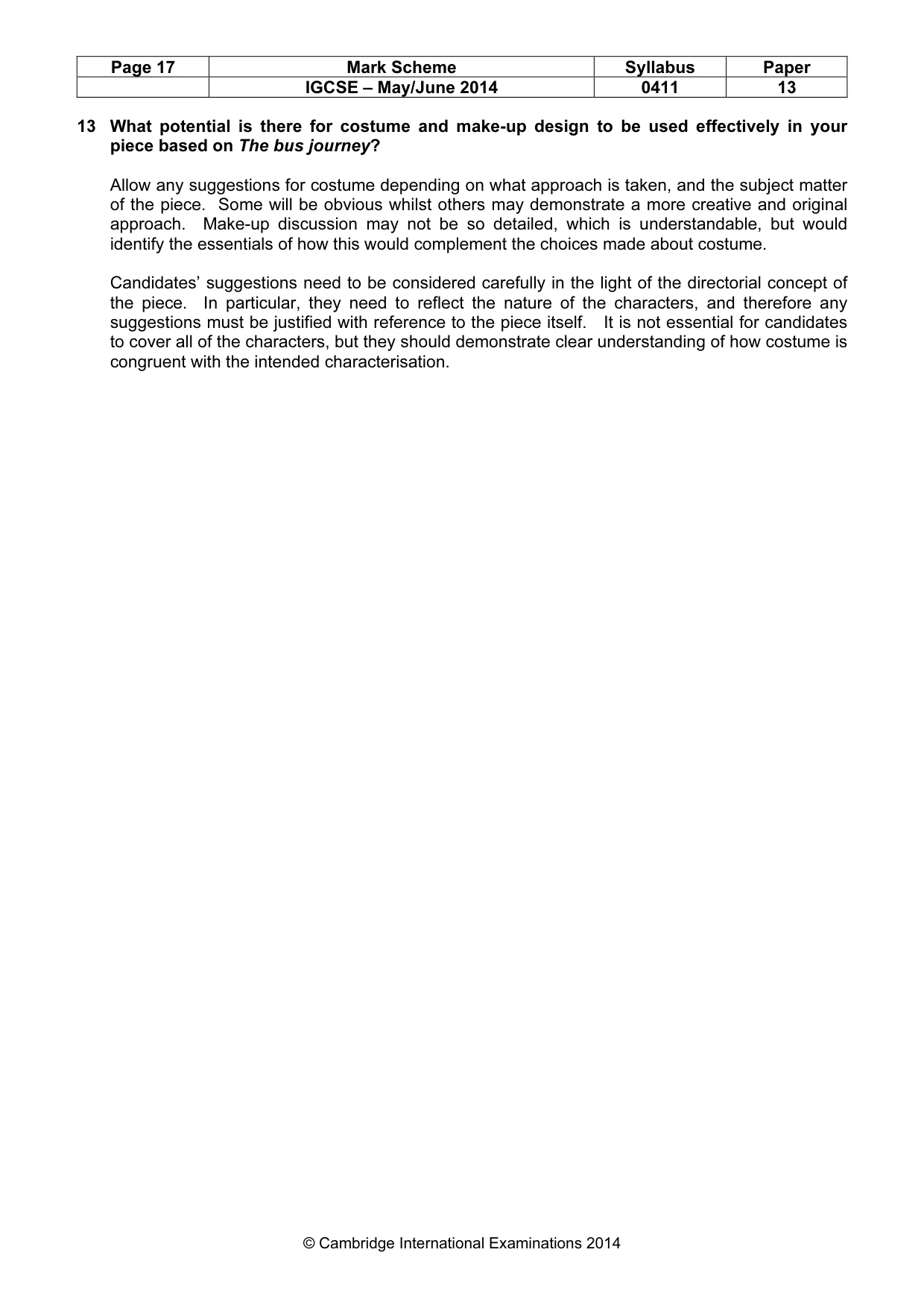 Mark scheme, page 17 of 20