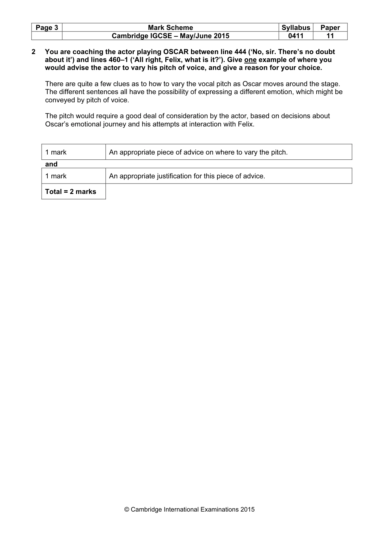 Mark scheme, page 3 of 20