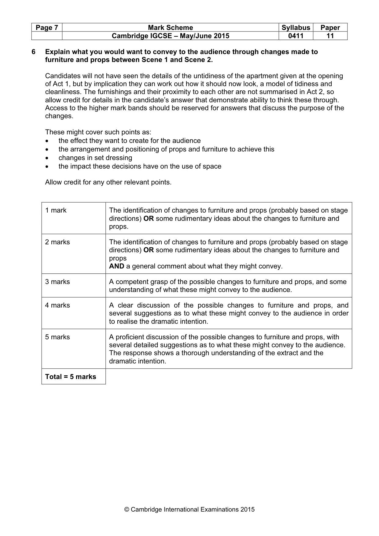 Mark scheme, page 7 of 20