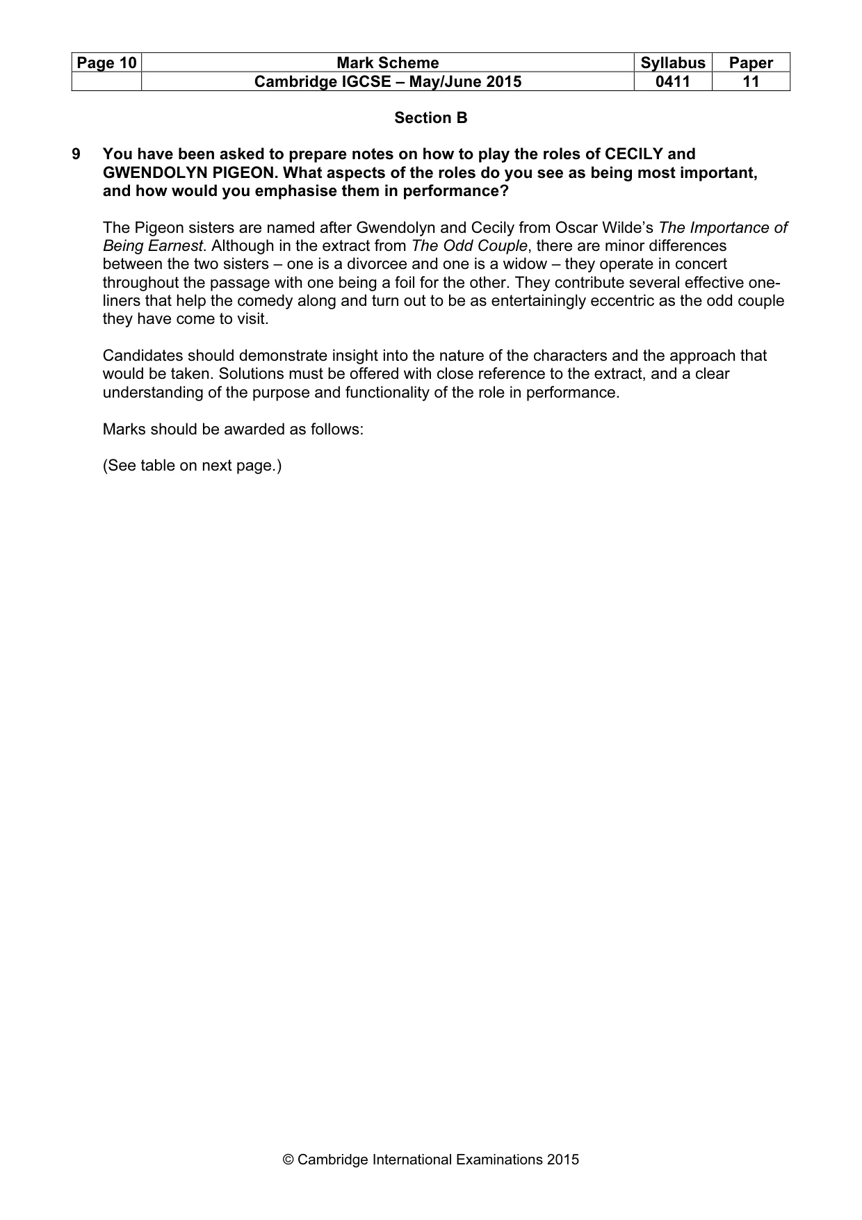 Mark scheme, page 10 of 20