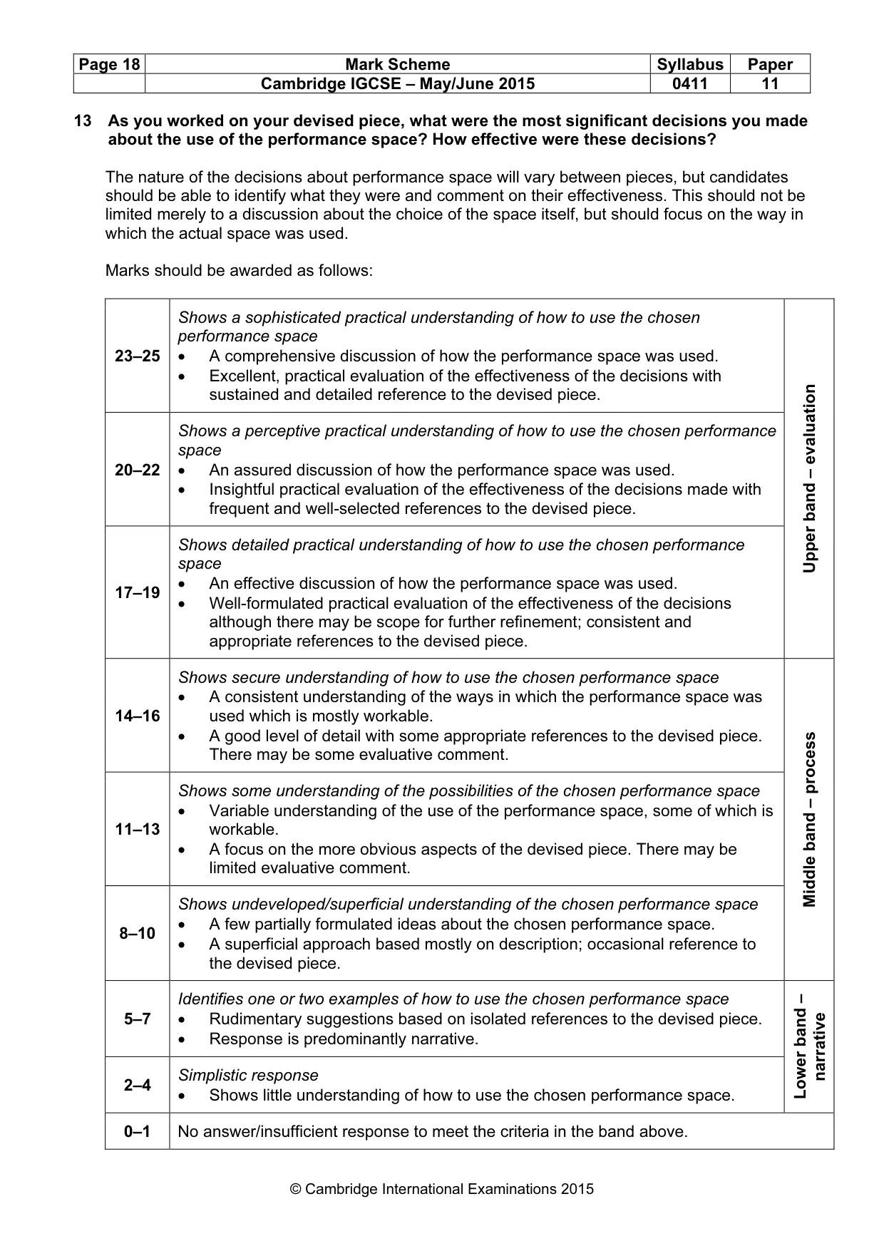Mark scheme, page 18 of 20