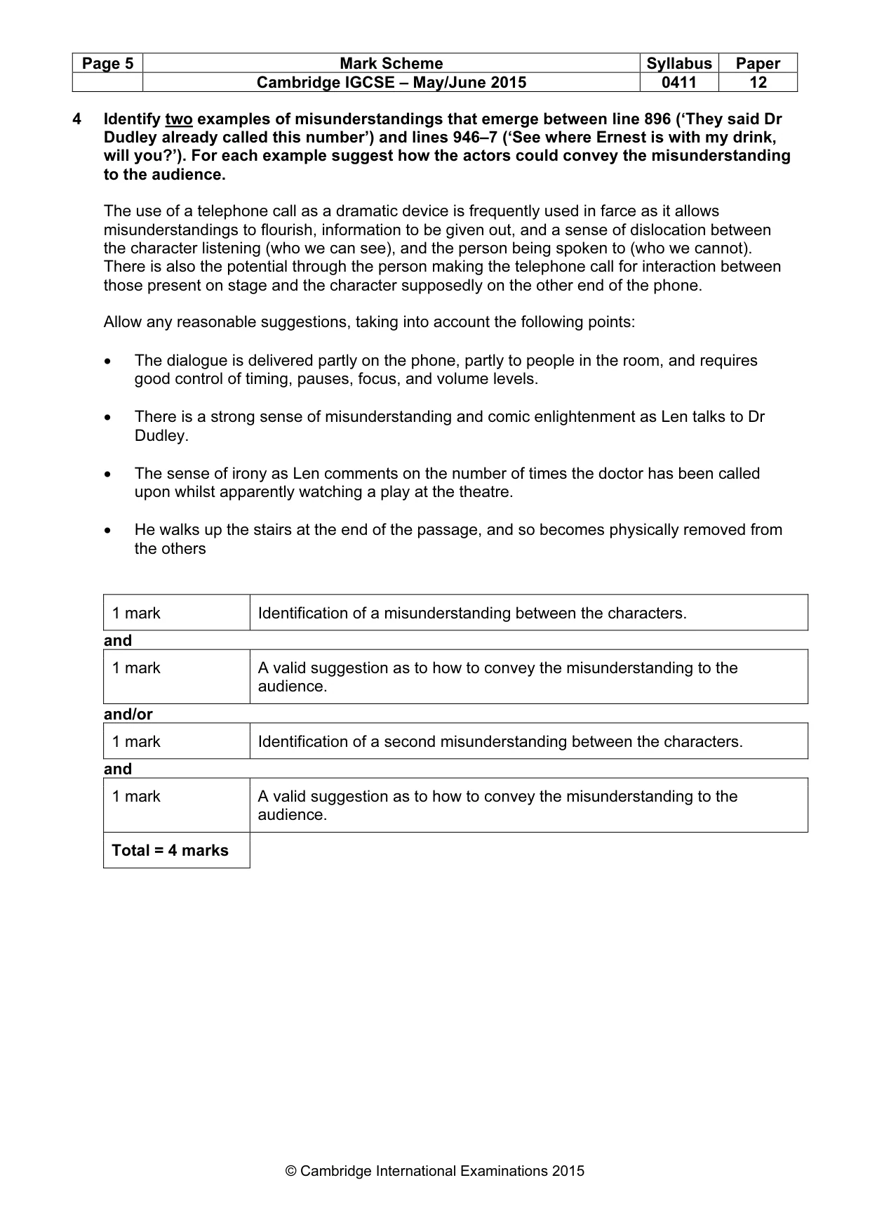 Mark scheme, page 5 of 19