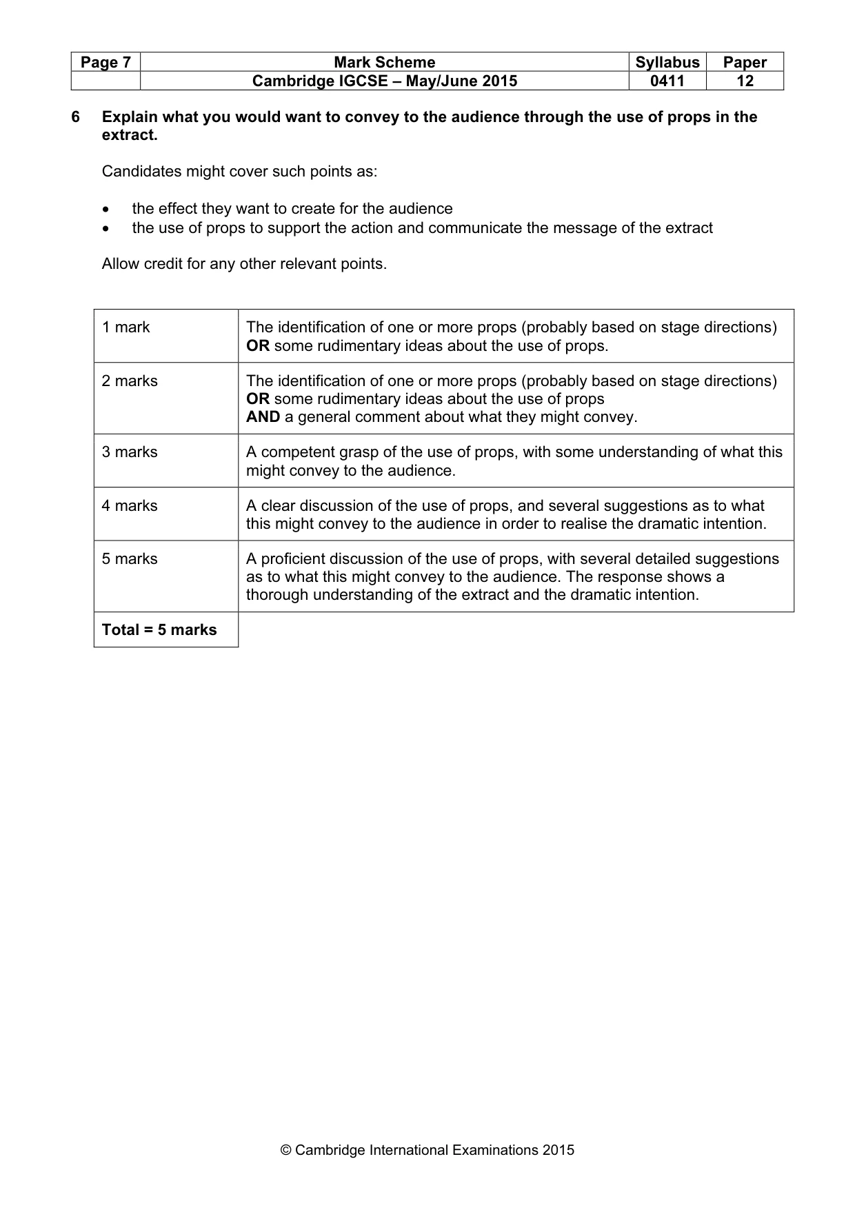 Mark scheme, page 7 of 19