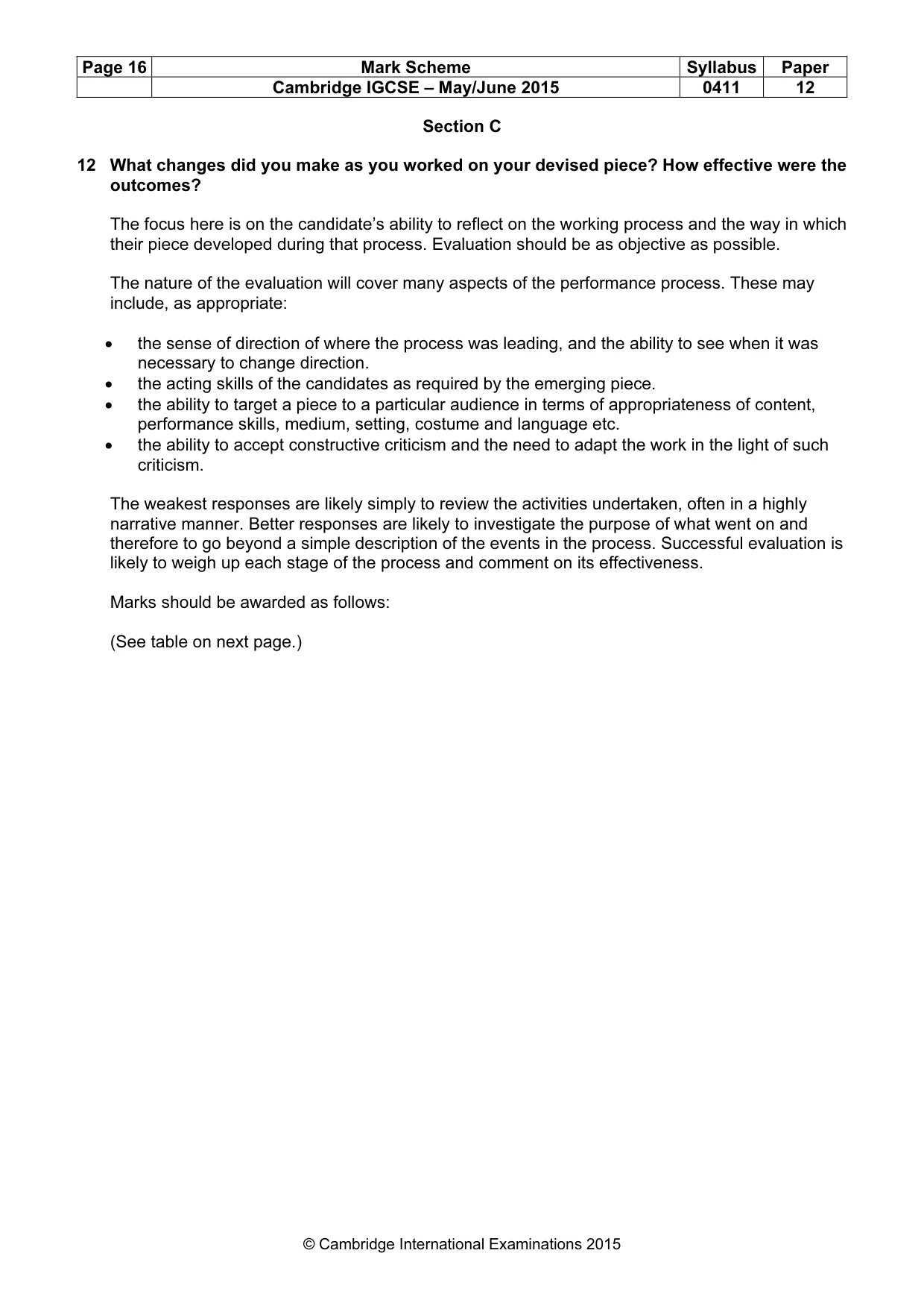 Mark scheme, page 16 of 19