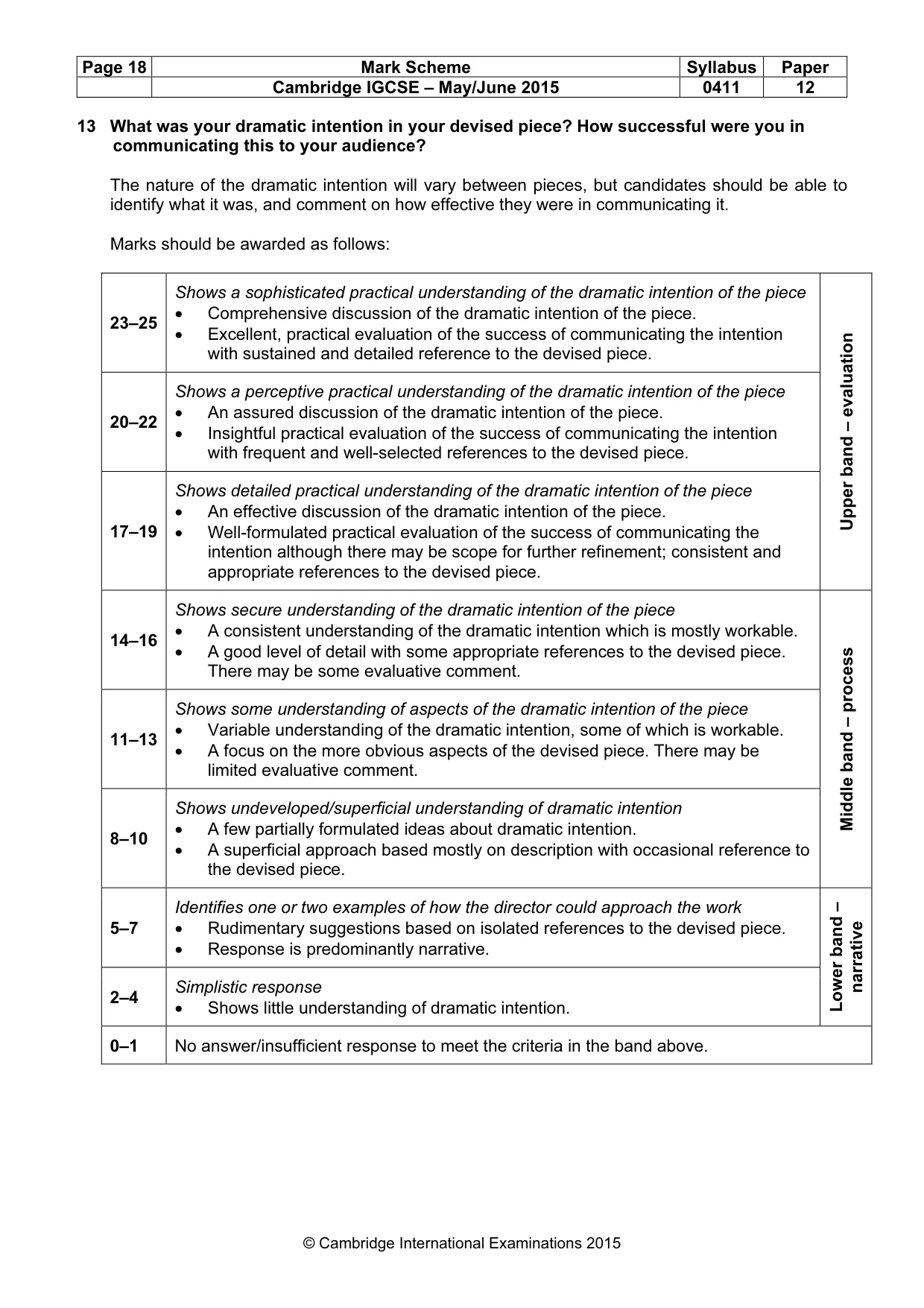 Mark scheme, page 18 of 19
