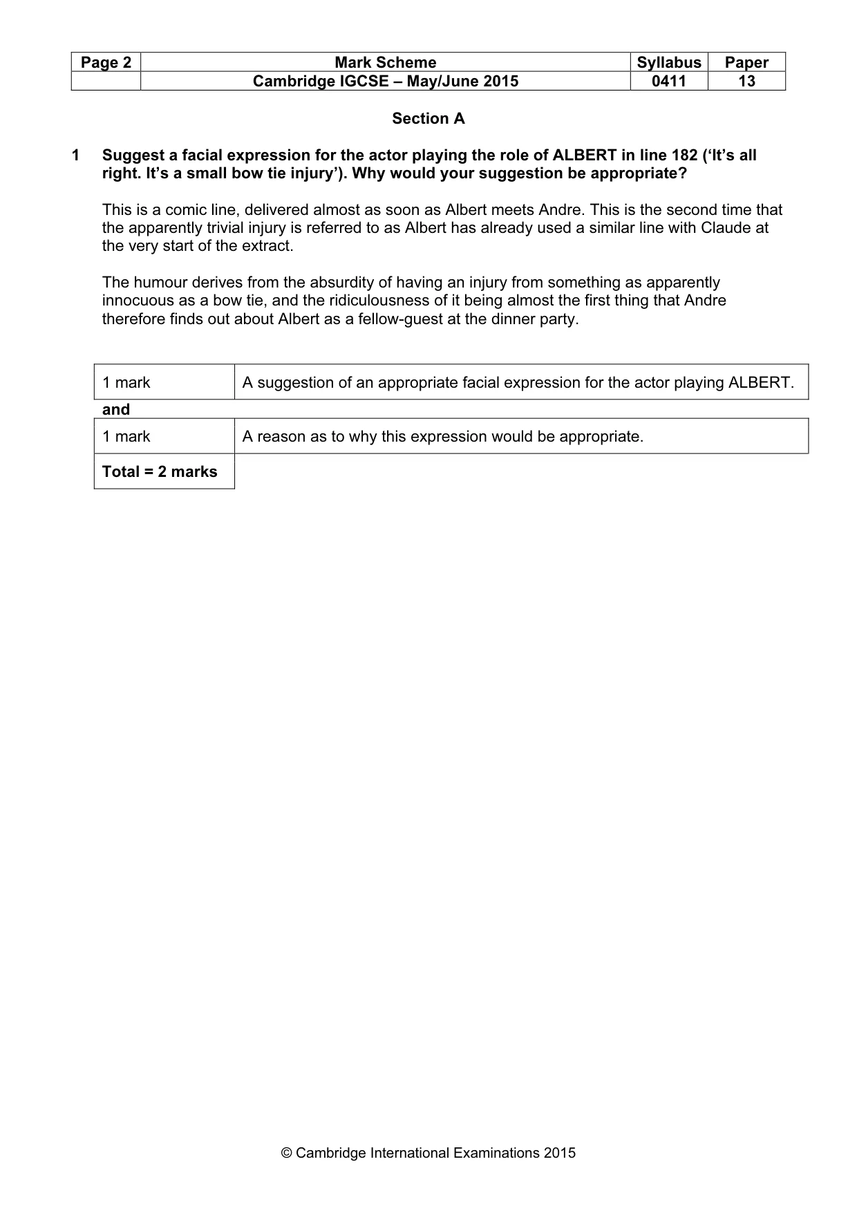 Mark scheme, page 2 of 18