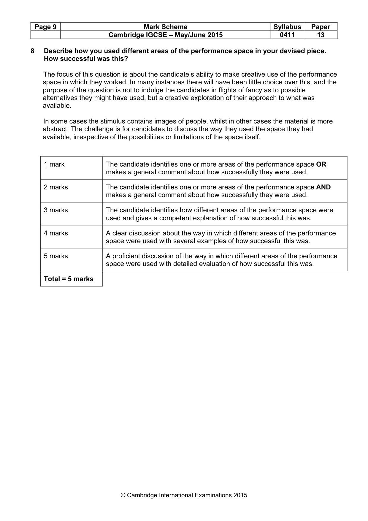 Mark scheme, page 9 of 18