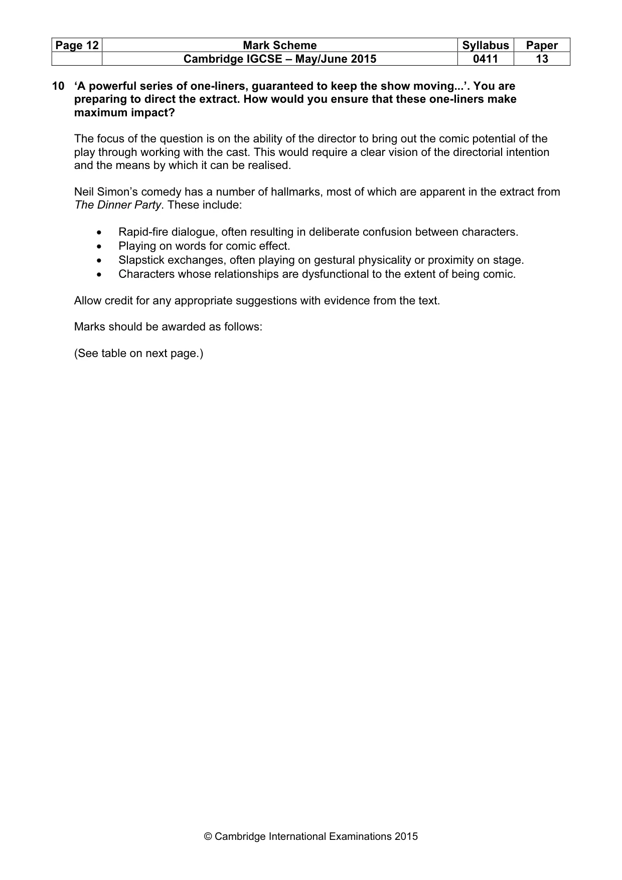 Mark scheme, page 12 of 18