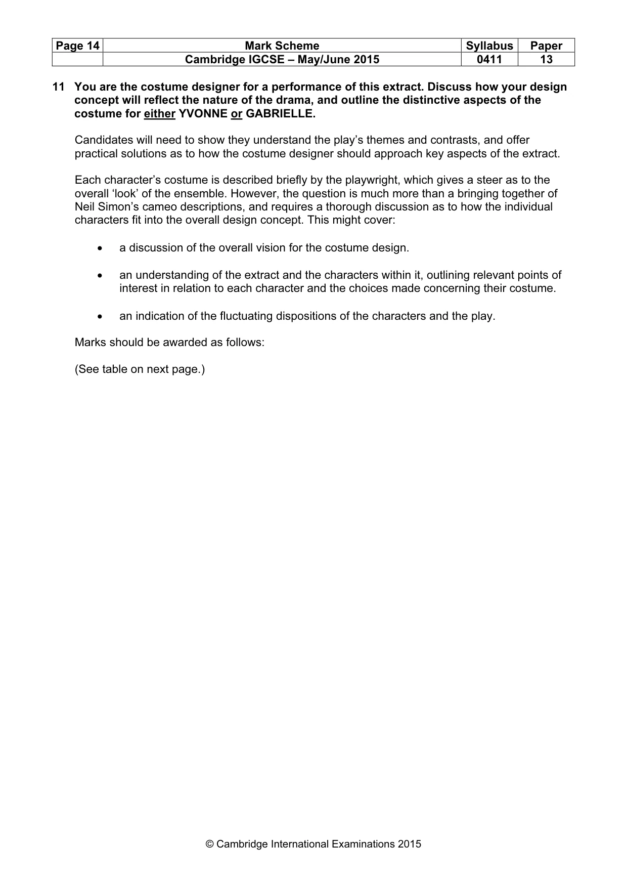 Mark scheme, page 14 of 18