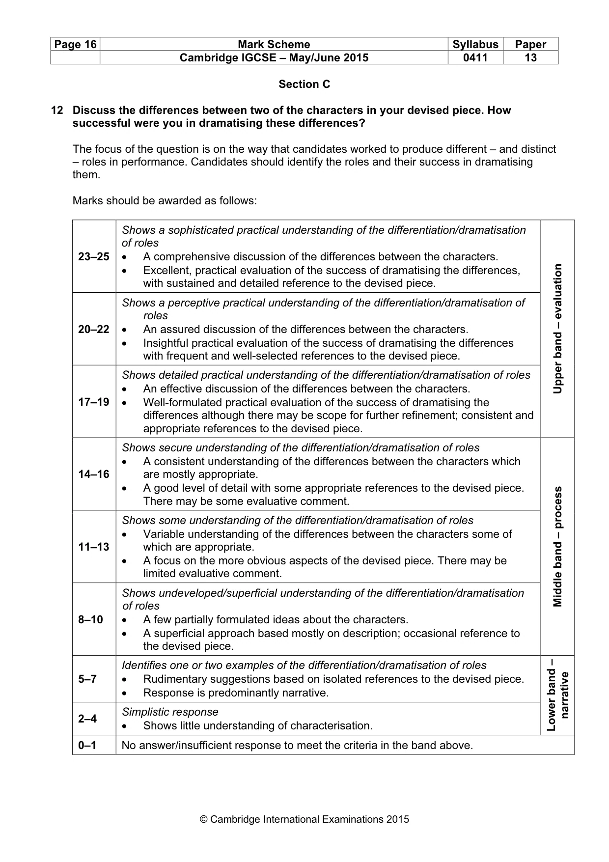 Mark scheme, page 16 of 18