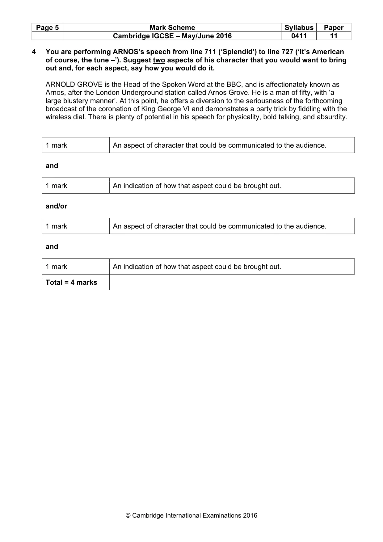 Mark scheme, page 5 of 19