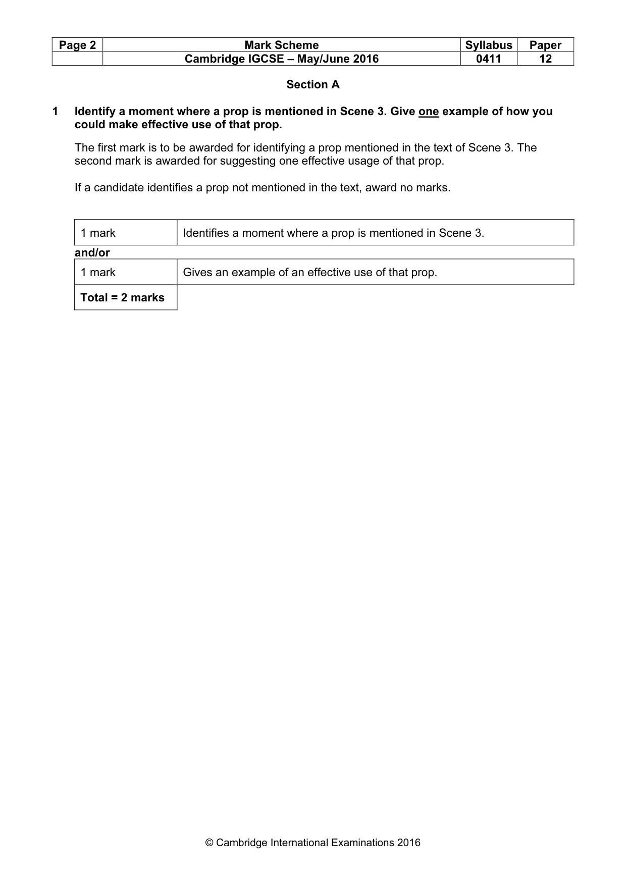 Mark scheme, page 2 of 21