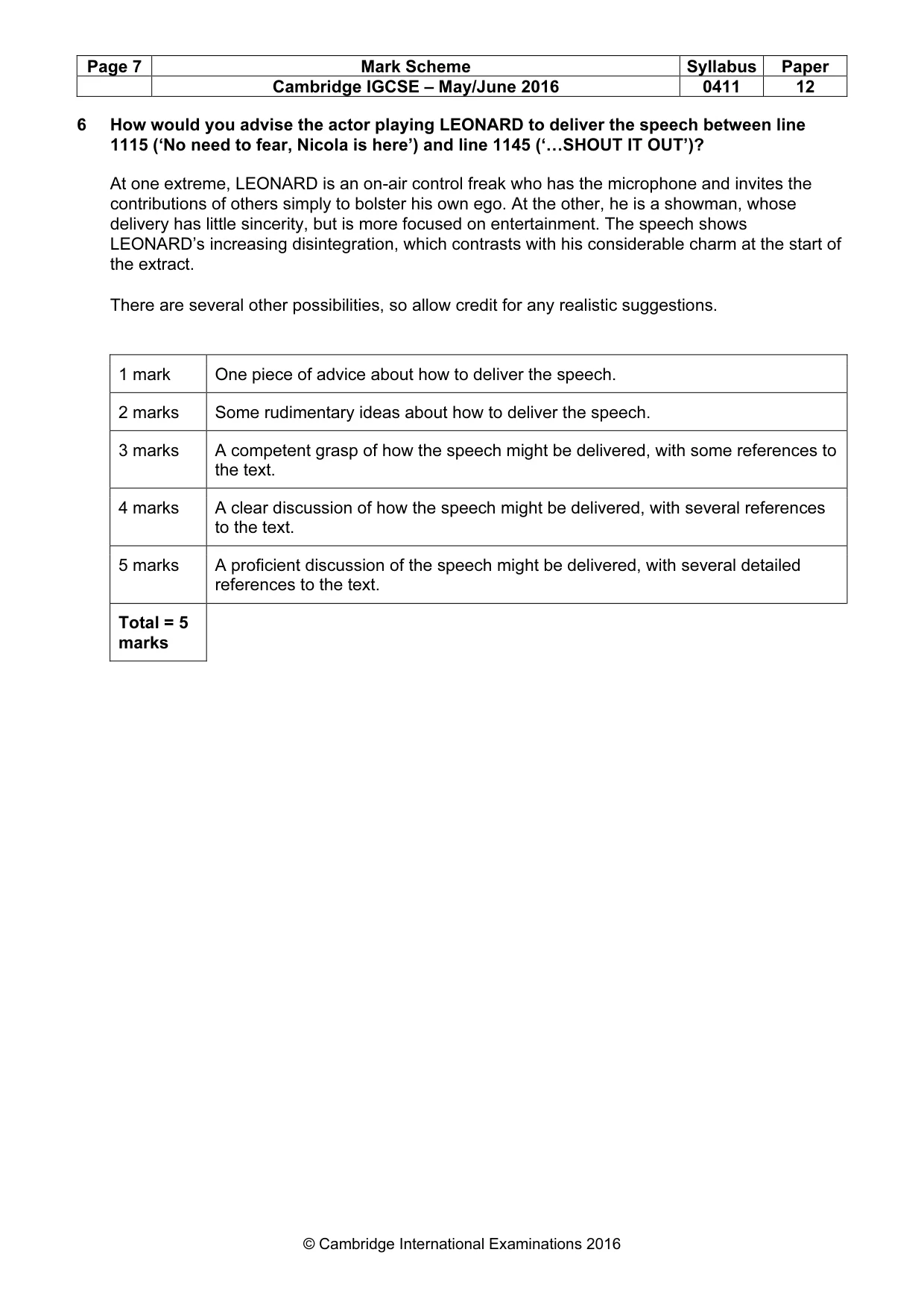 Mark scheme, page 7 of 21