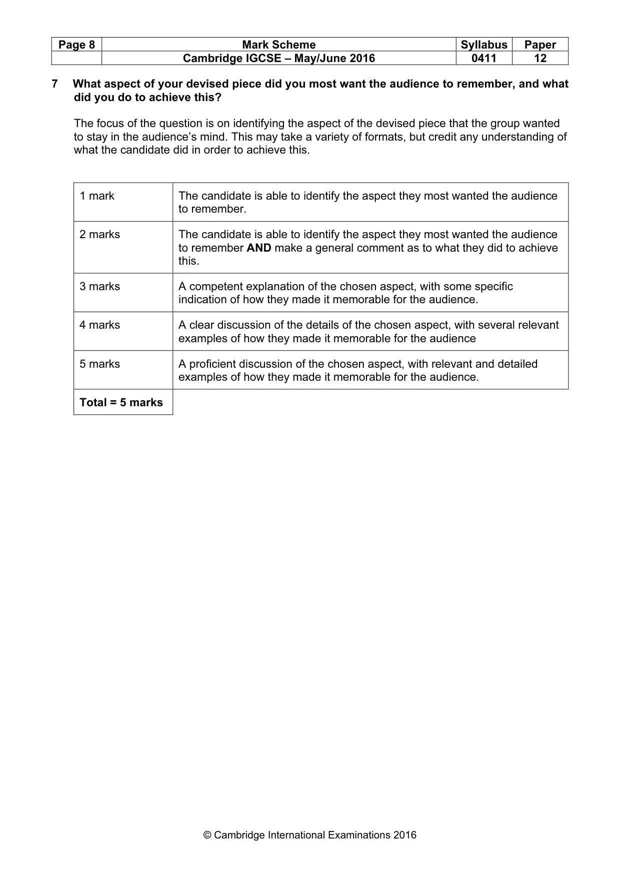 Mark scheme, page 8 of 21