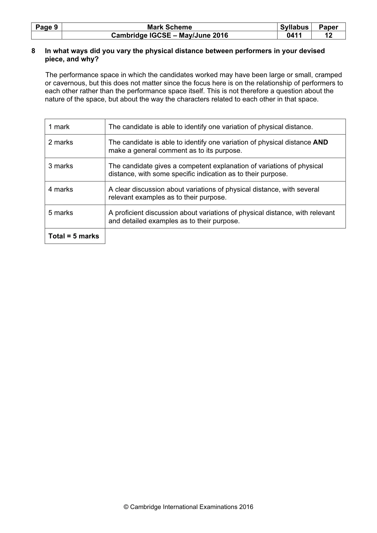 Mark scheme, page 9 of 21