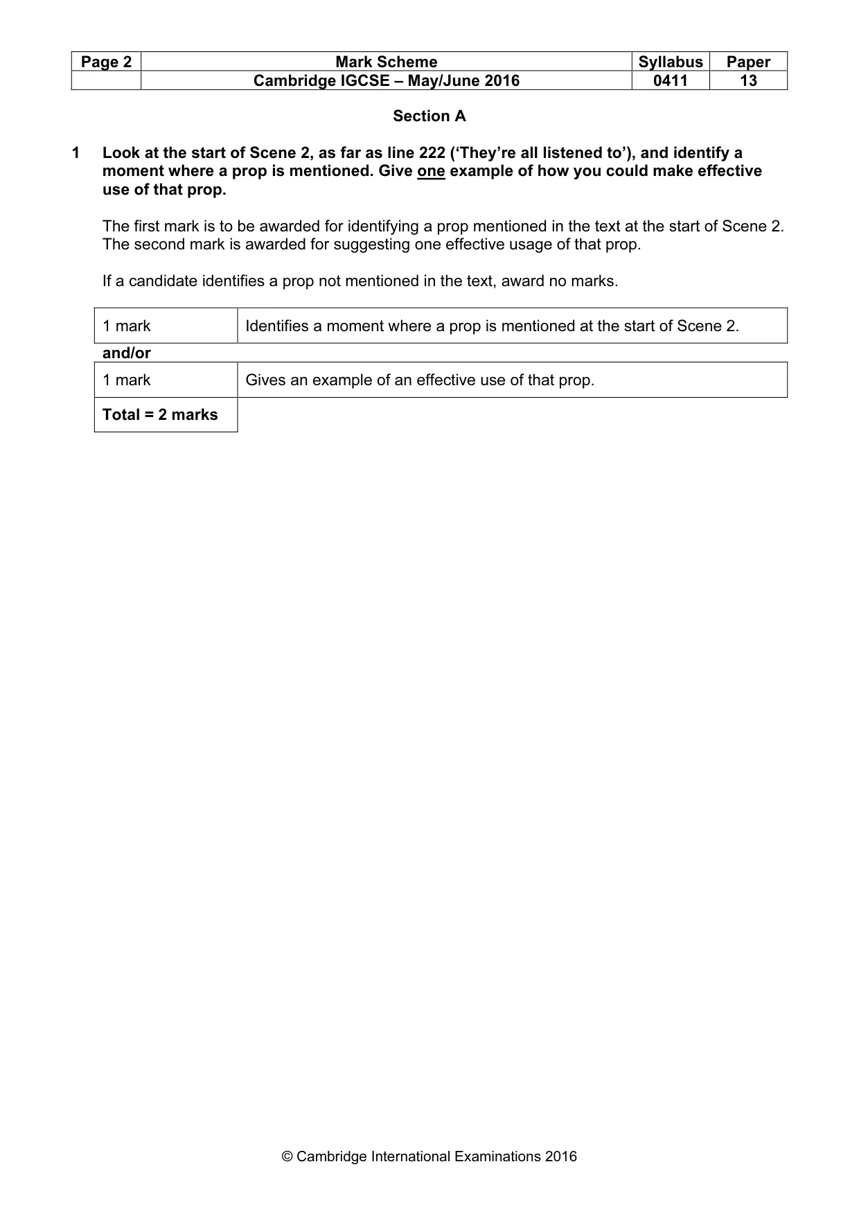 Mark scheme, page 2 of 18