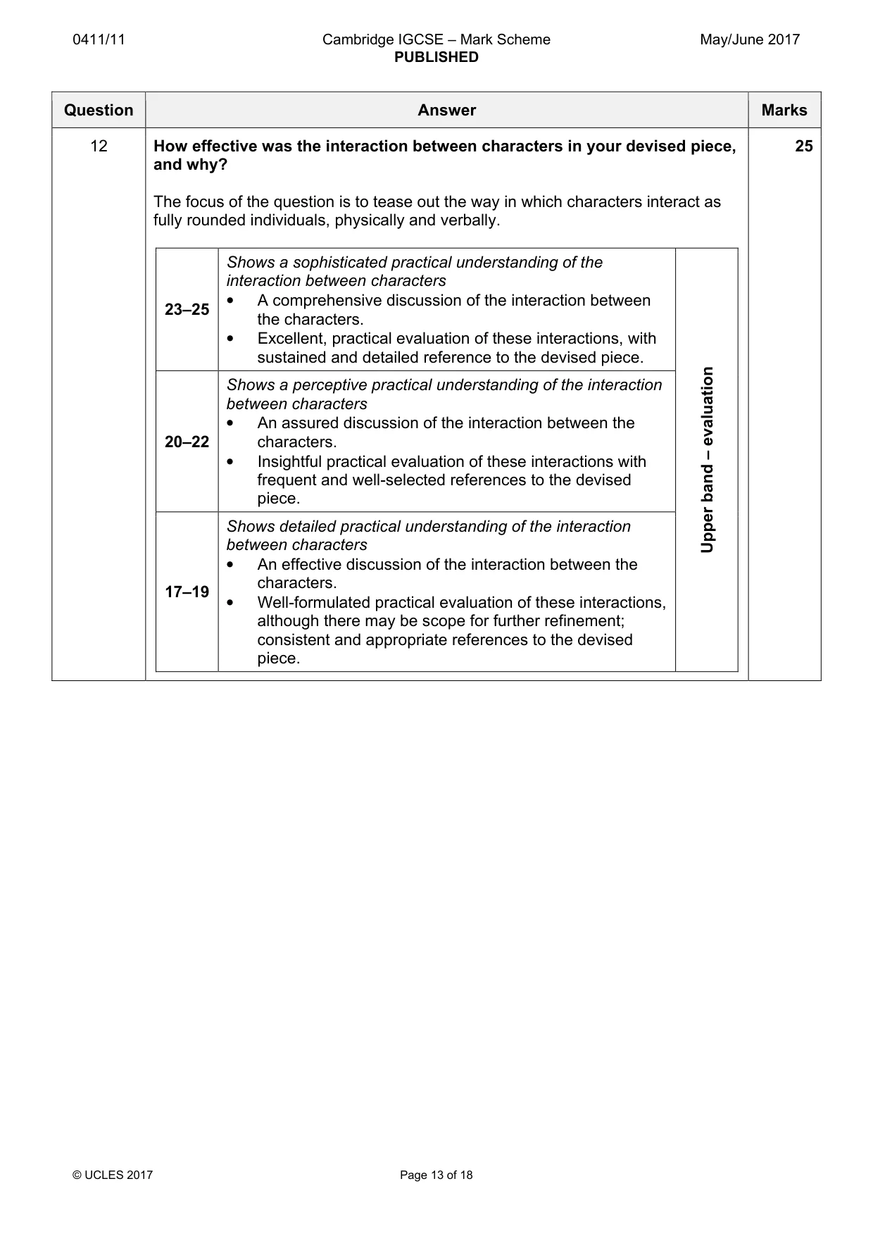 Mark scheme, page 13 of 18