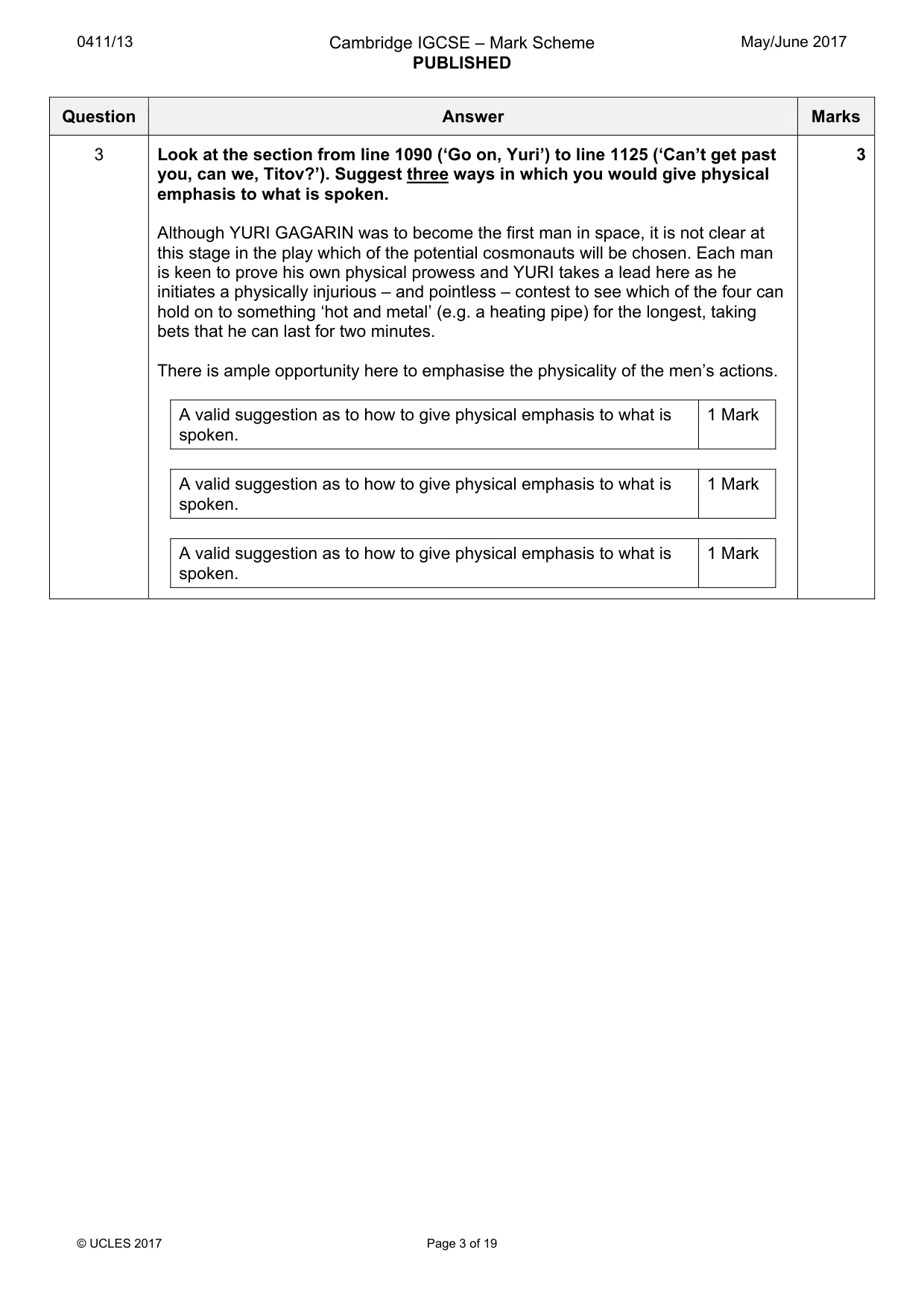 Mark scheme, page 3 of 19