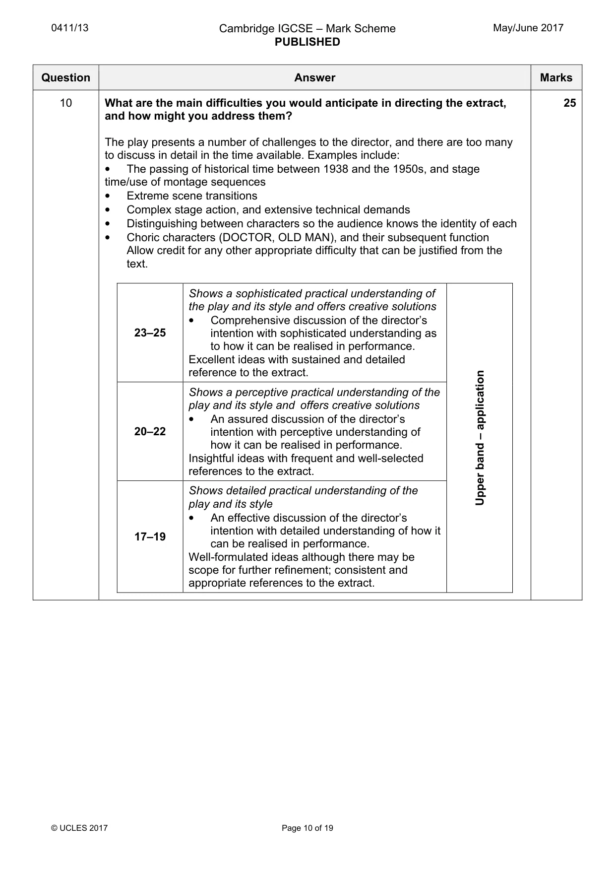 Mark scheme, page 10 of 19