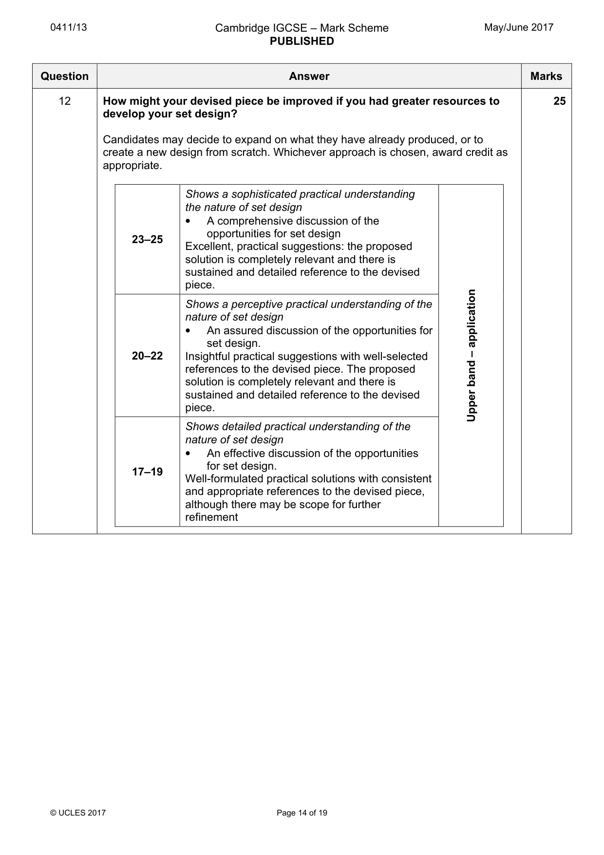 Mark scheme, page 14 of 19