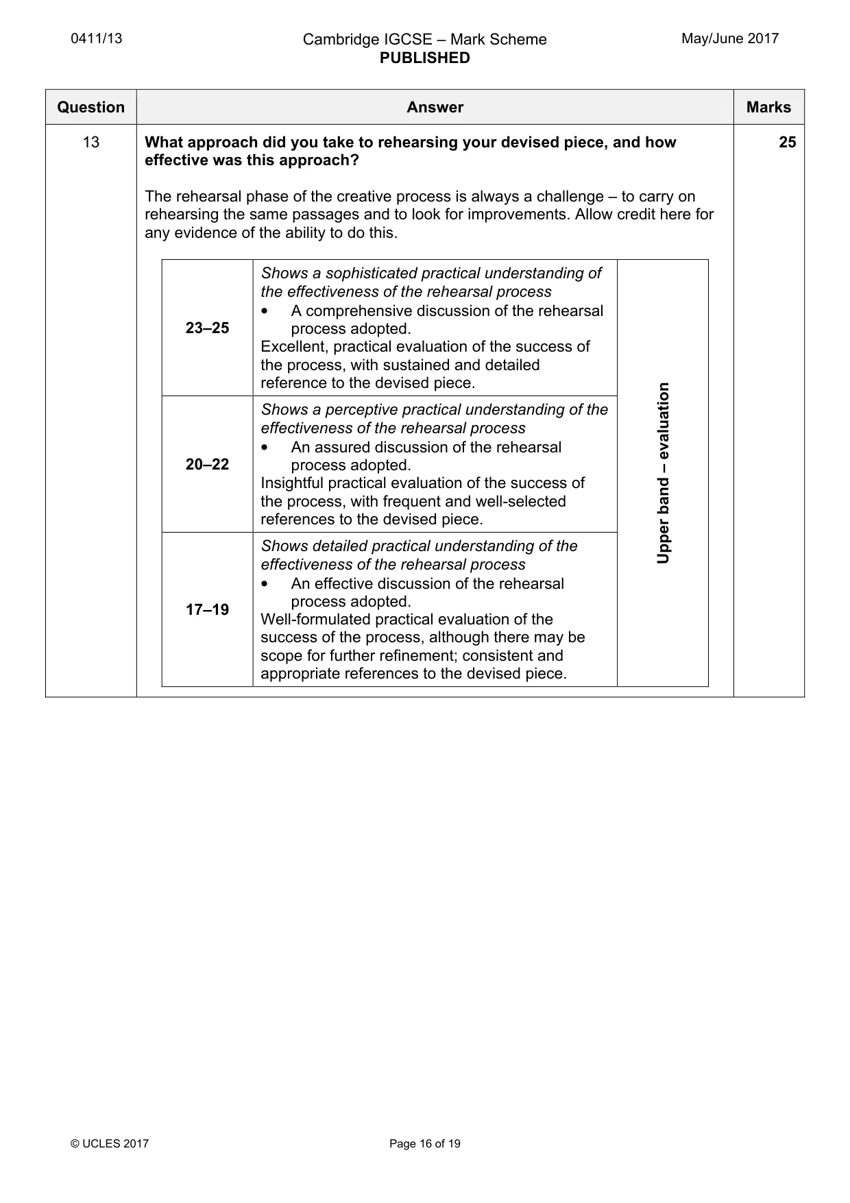 Mark scheme, page 16 of 19