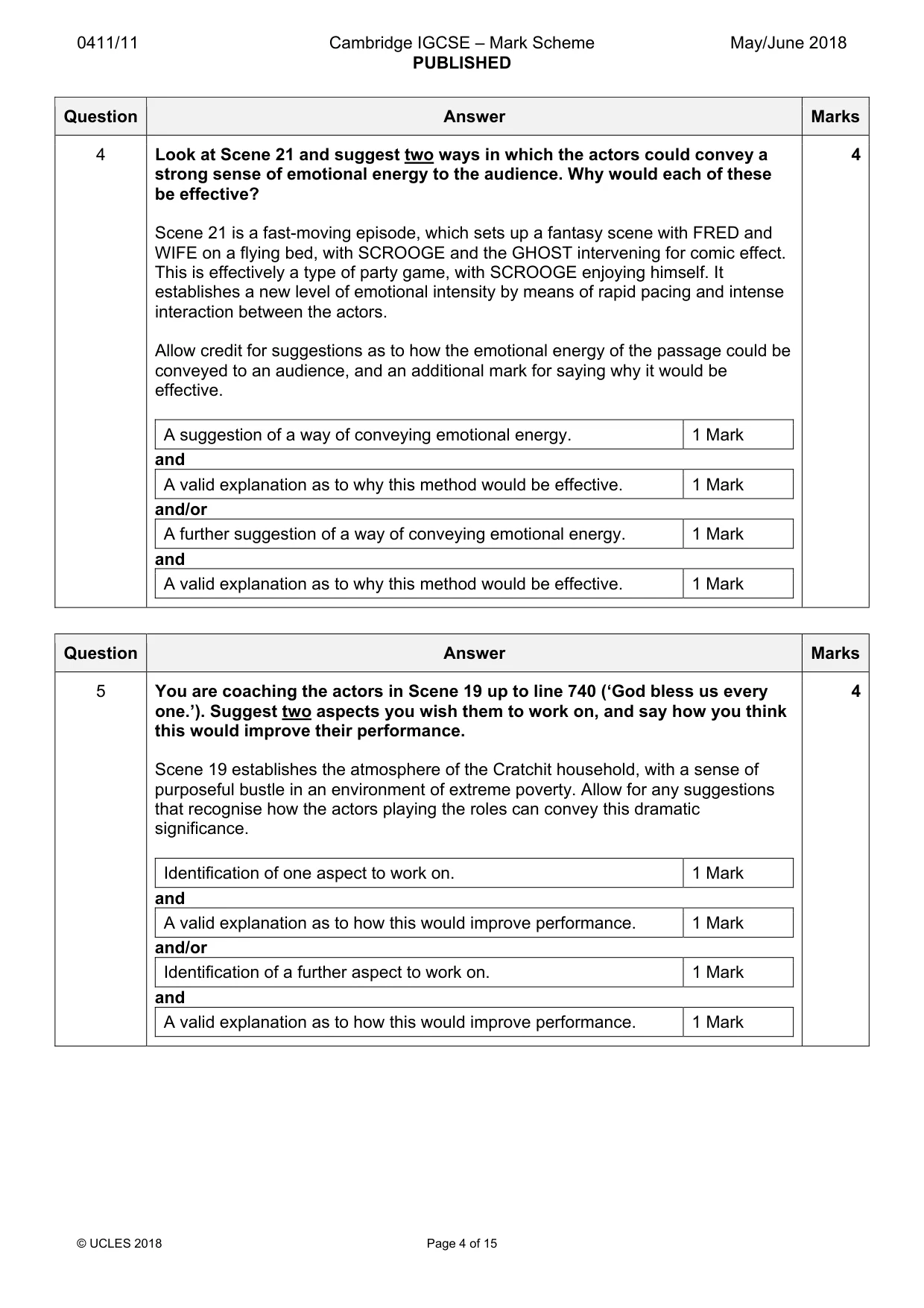 Mark scheme, page 4 of 15