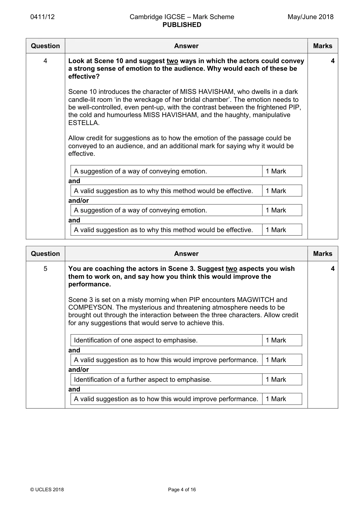 Mark scheme, page 4 of 16