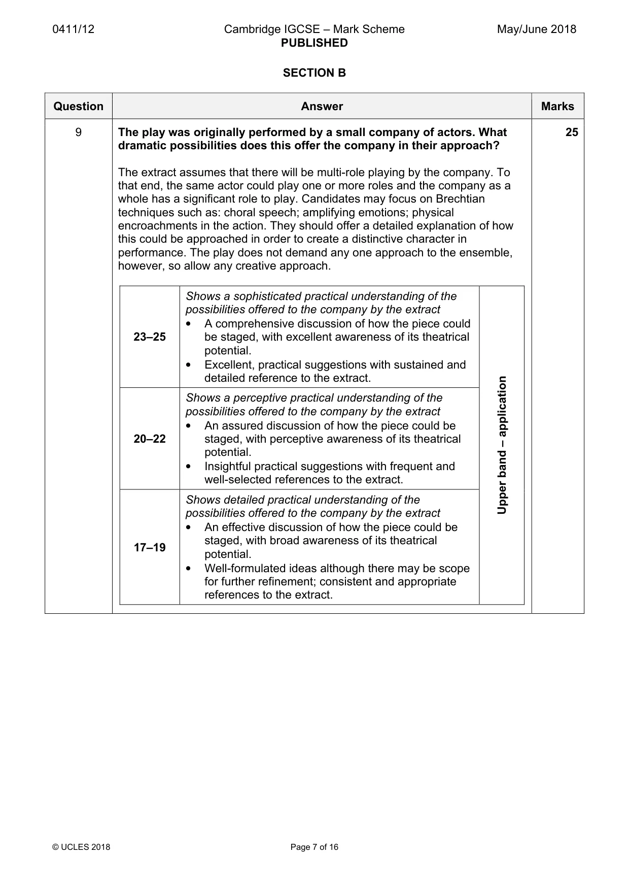 Mark scheme, page 7 of 16