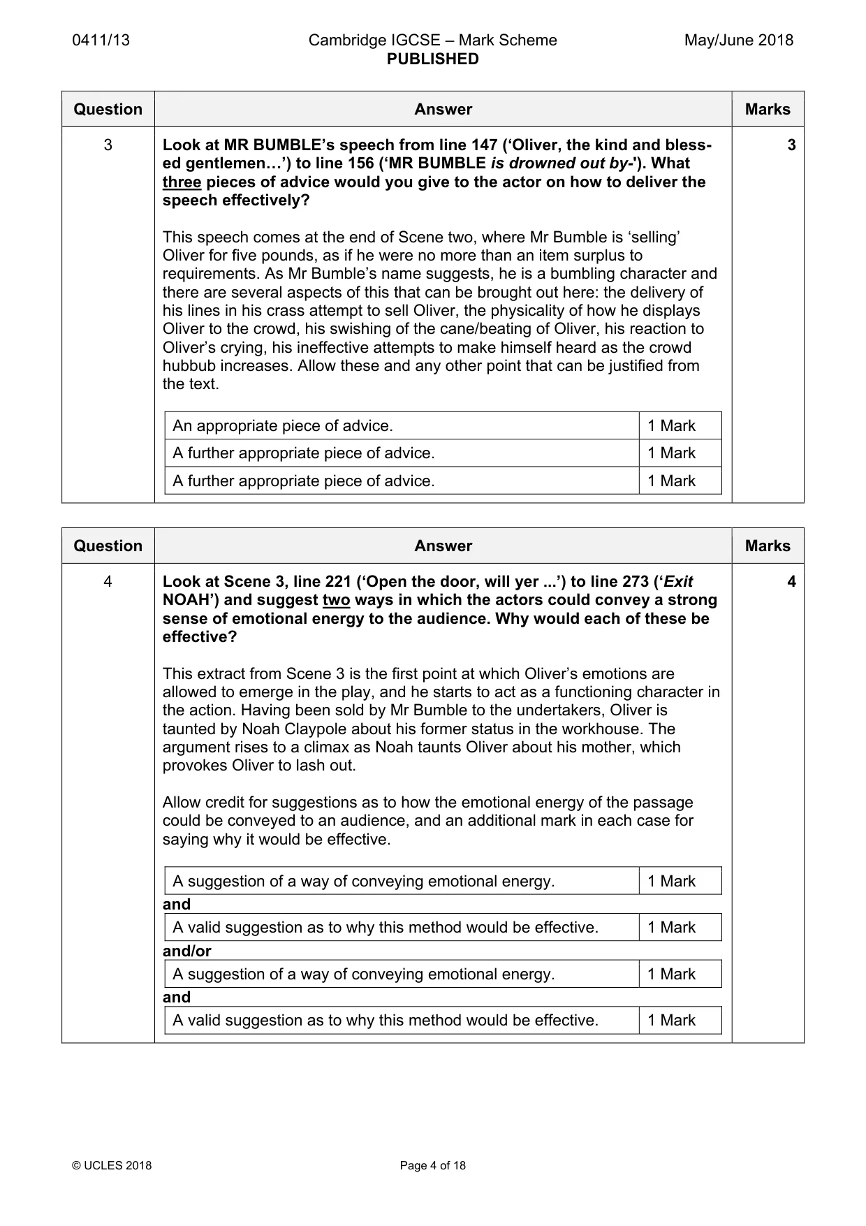 Mark scheme, page 4 of 18