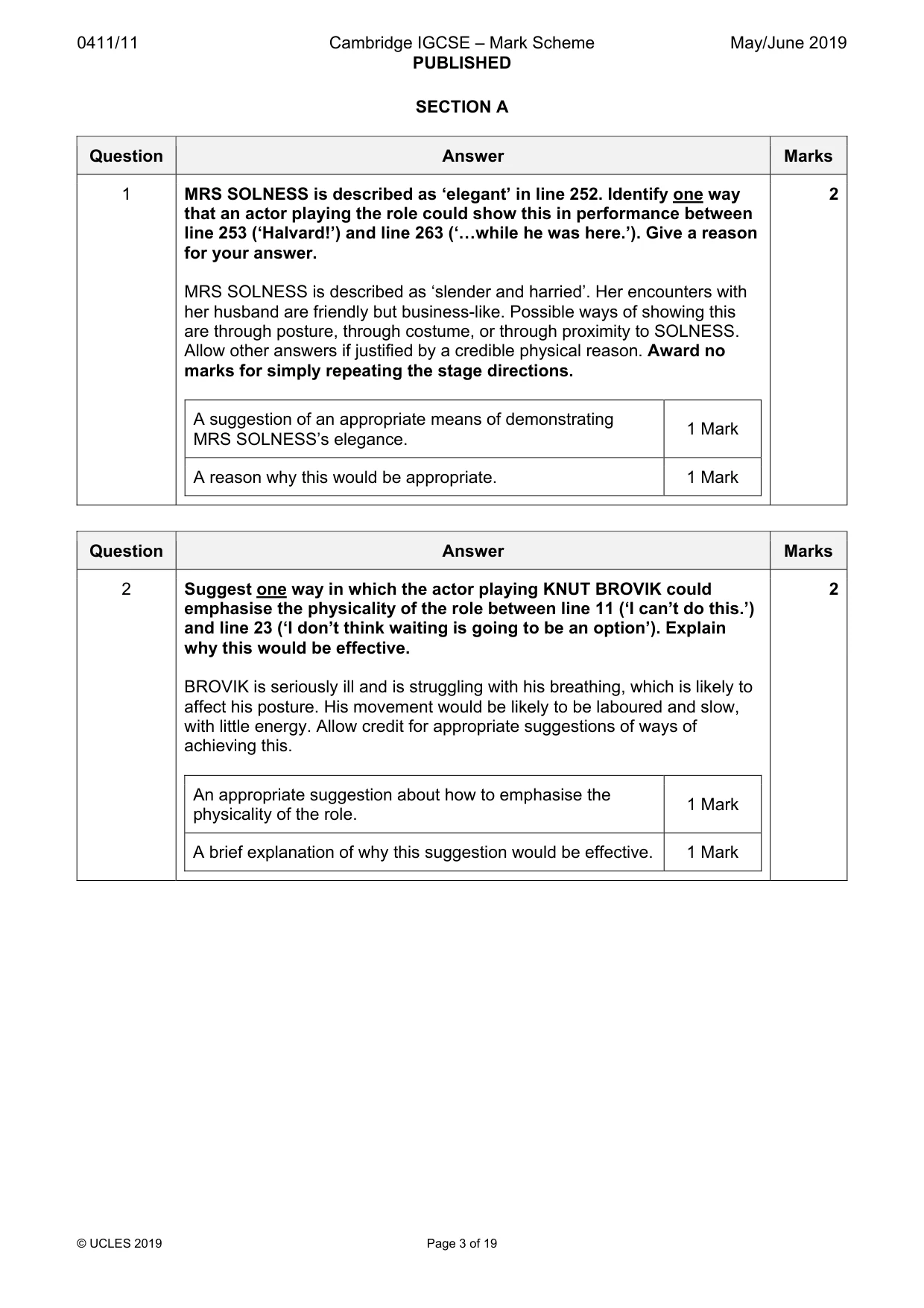 Mark scheme, page 3 of 19