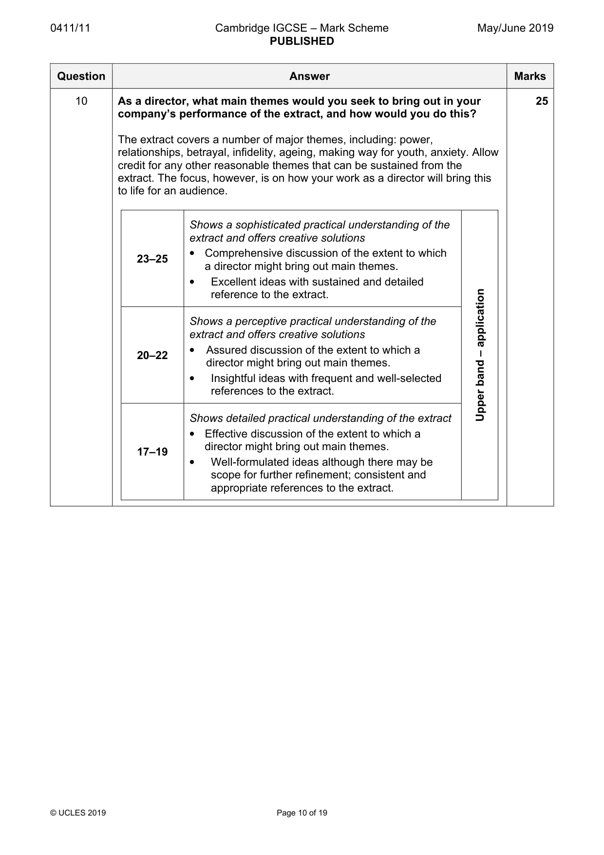 Mark scheme, page 10 of 19