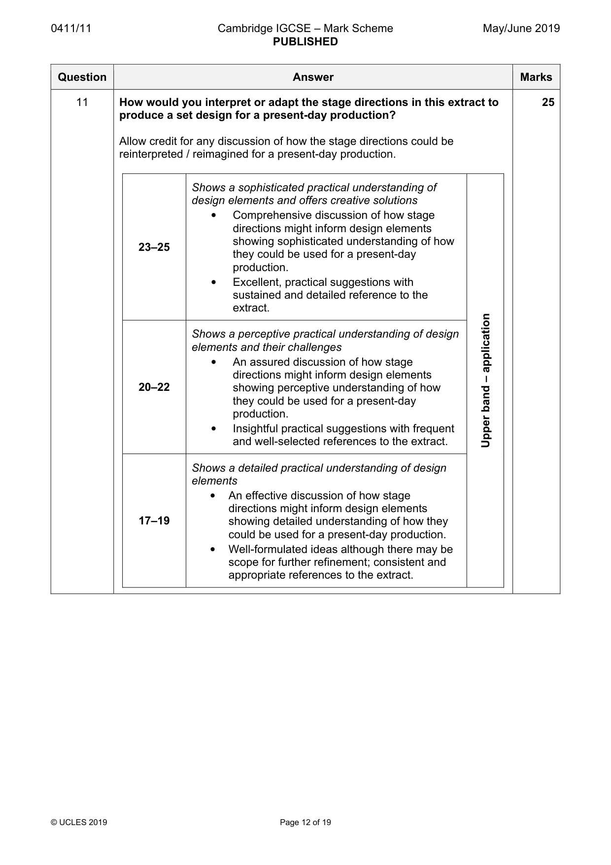Mark scheme, page 12 of 19
