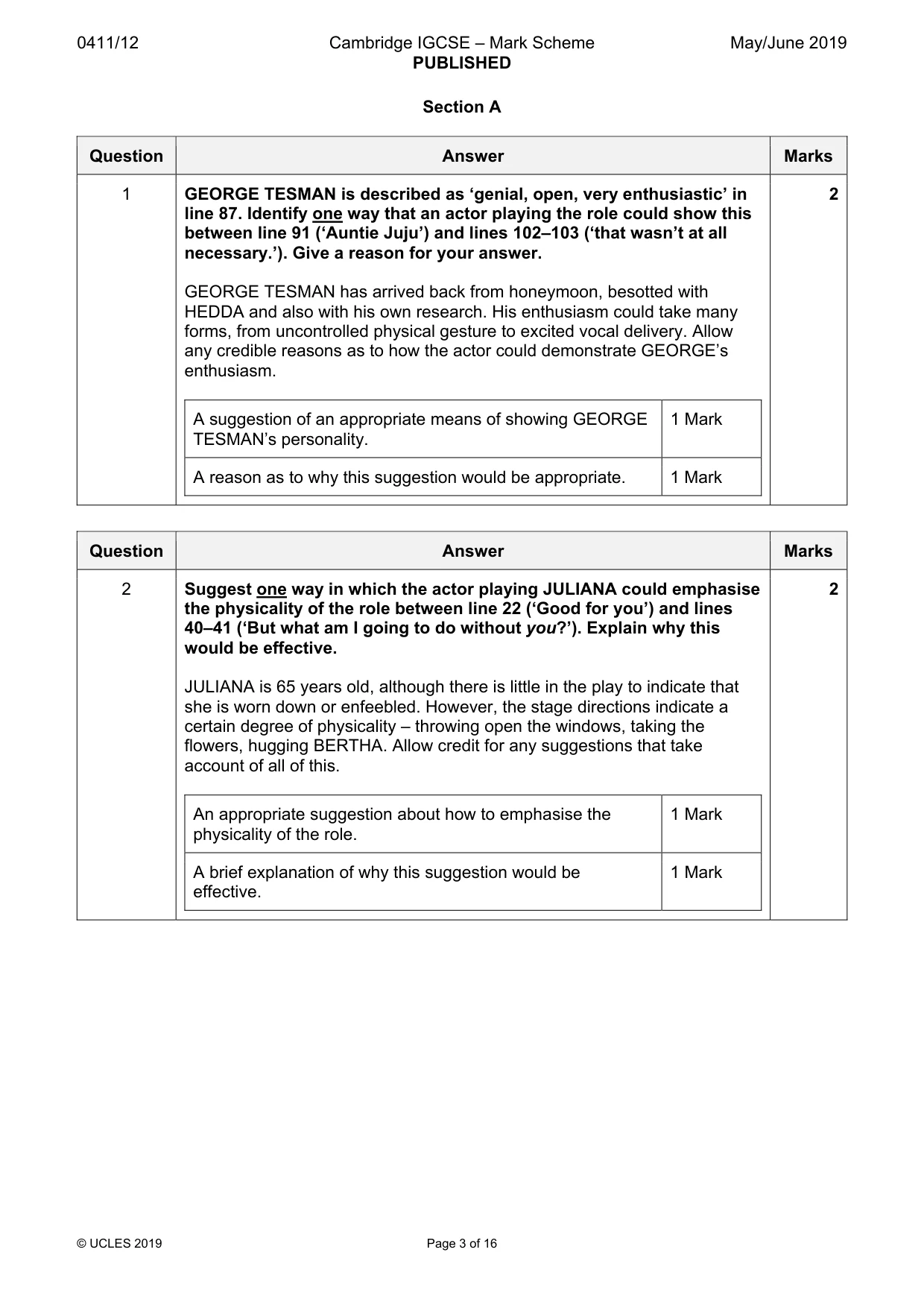 Mark scheme, page 3 of 16