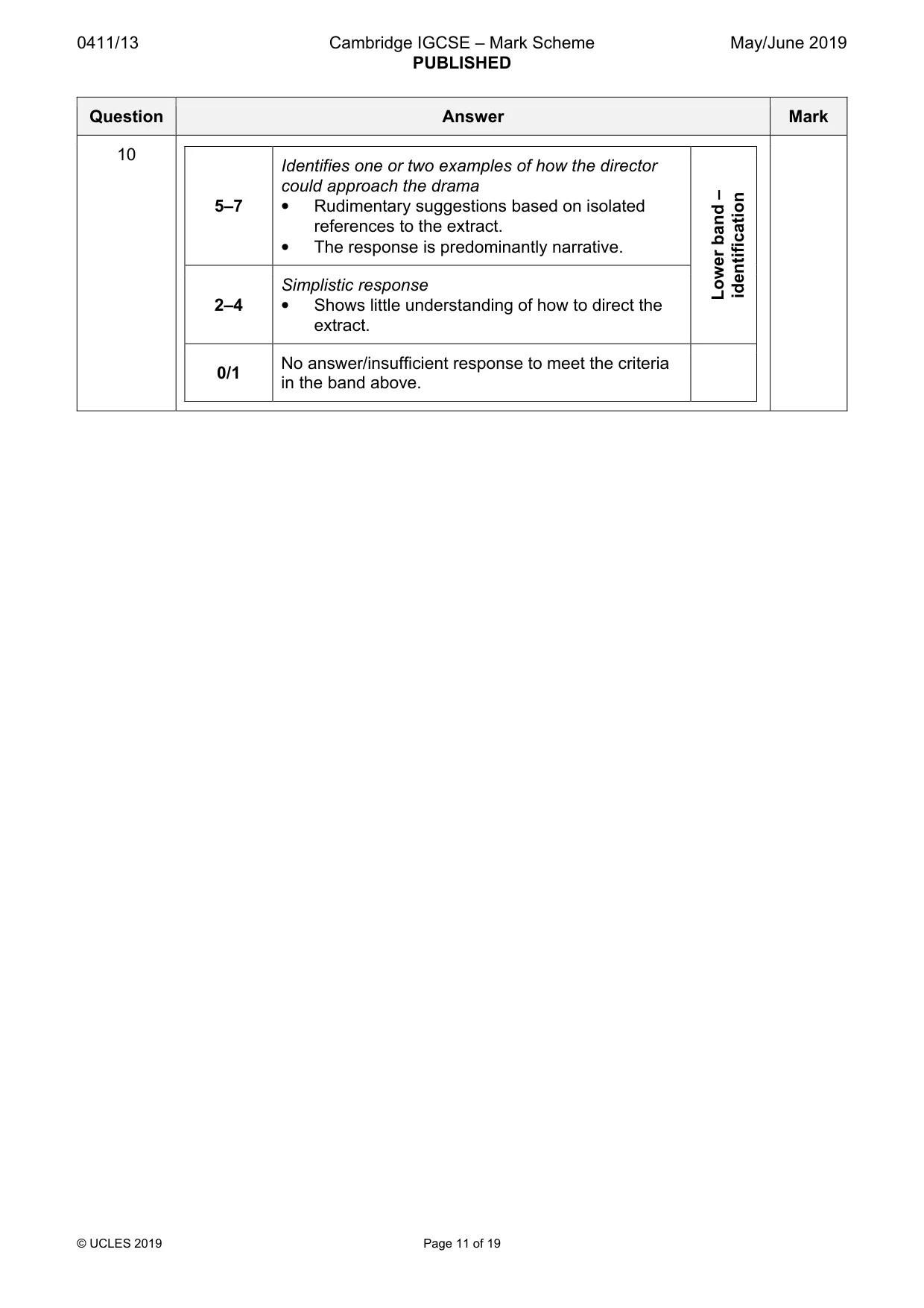 Mark scheme, page 11 of 19