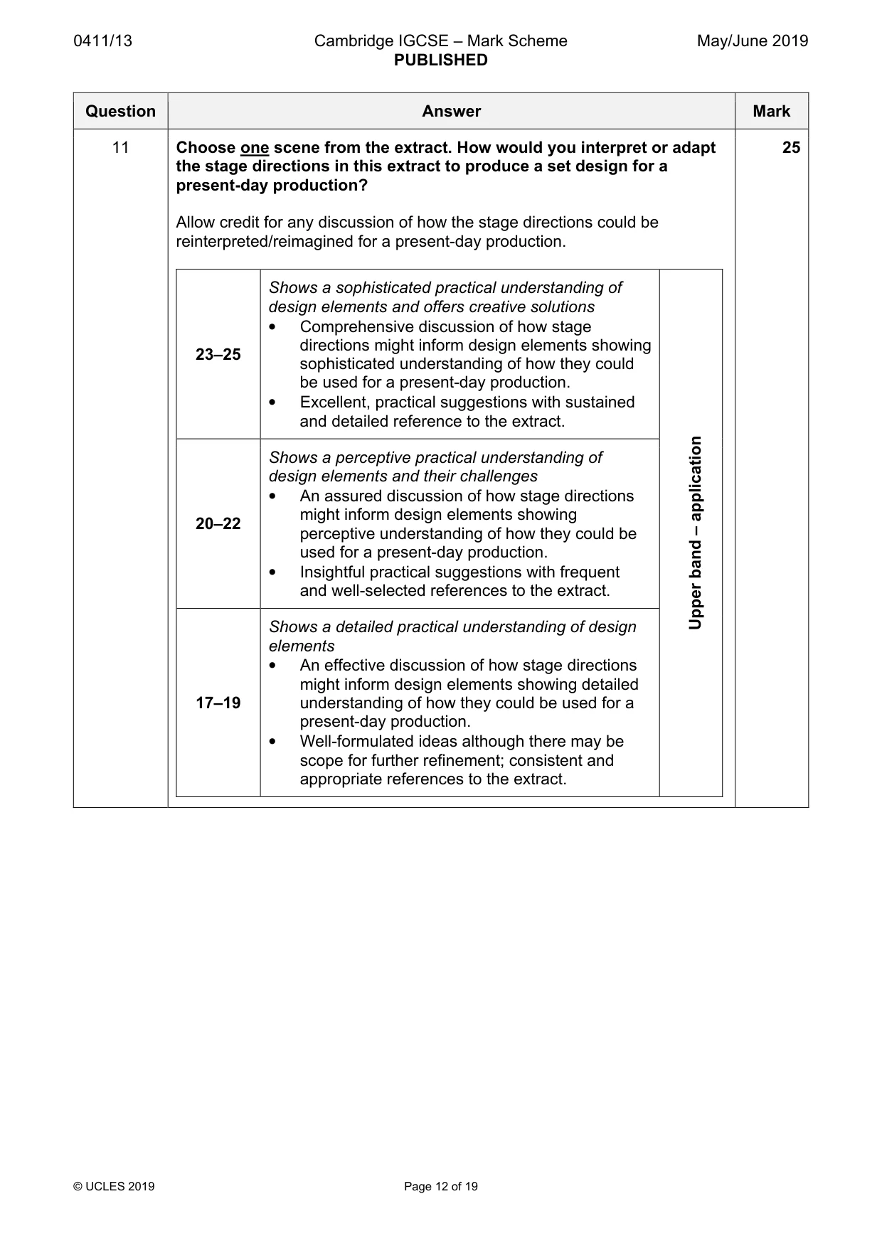 Mark scheme, page 12 of 19