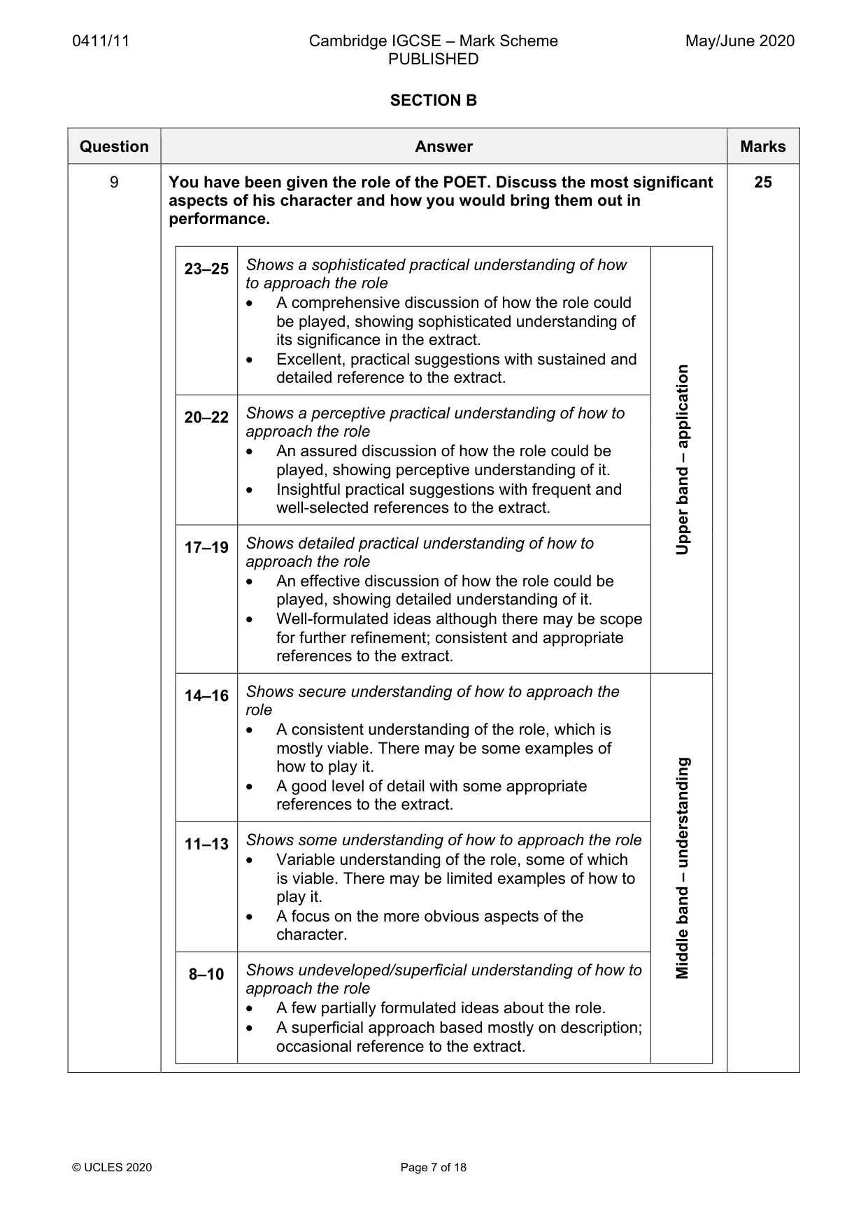 Mark scheme, page 7 of 18
