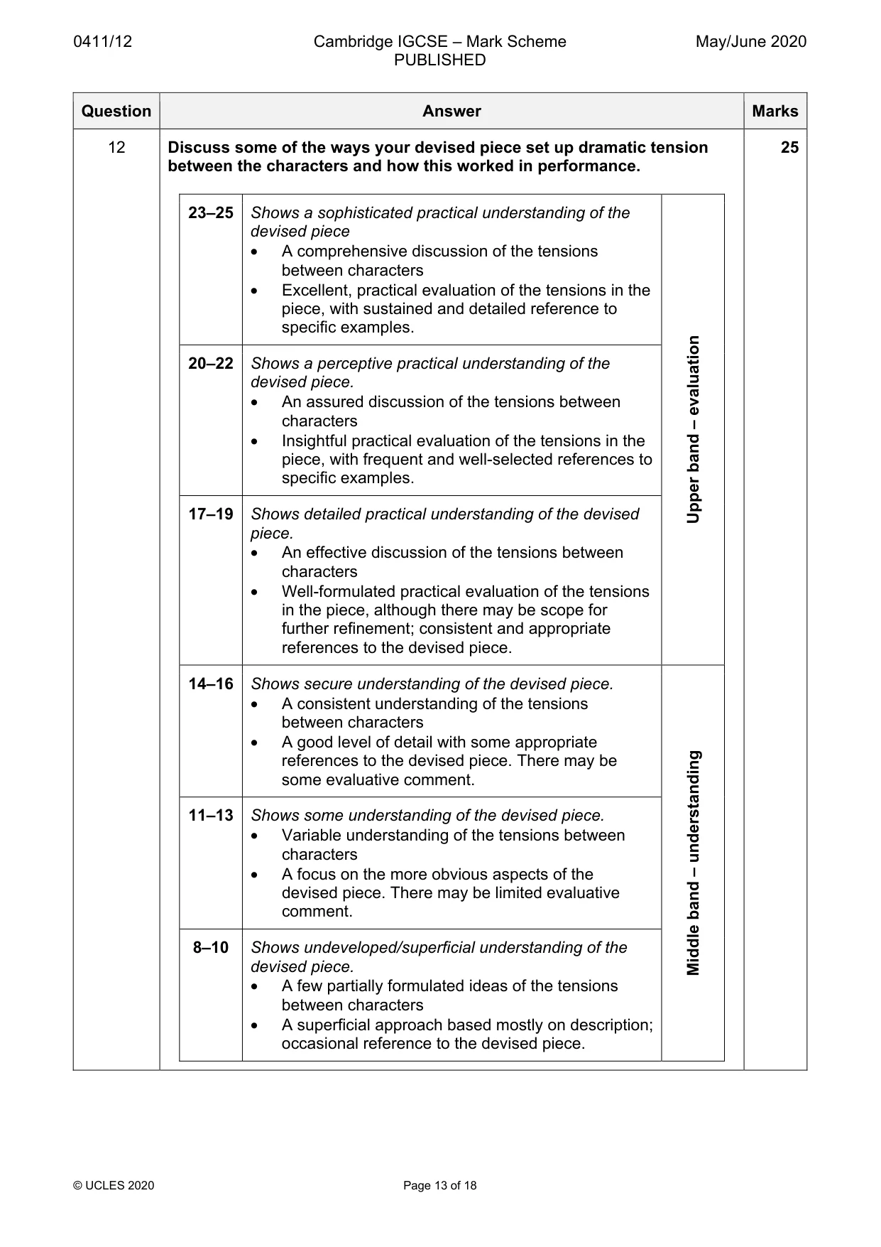 Mark scheme, page 13 of 18